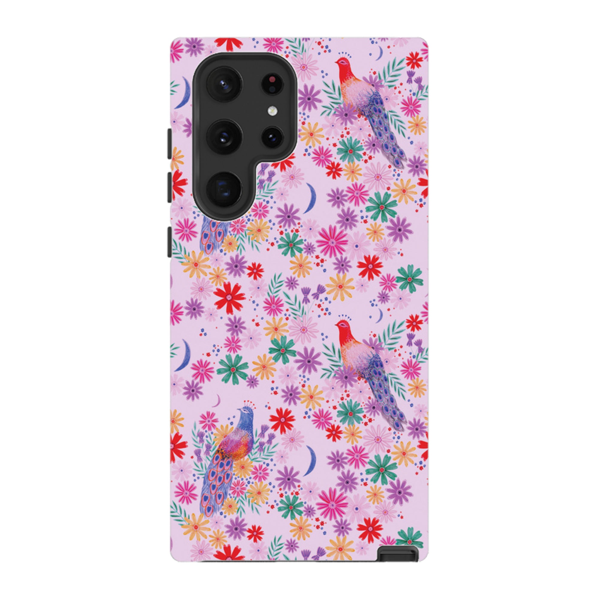 Samsung Tough Case - Peacock Pattern Lilac By Lee Foster Wilson