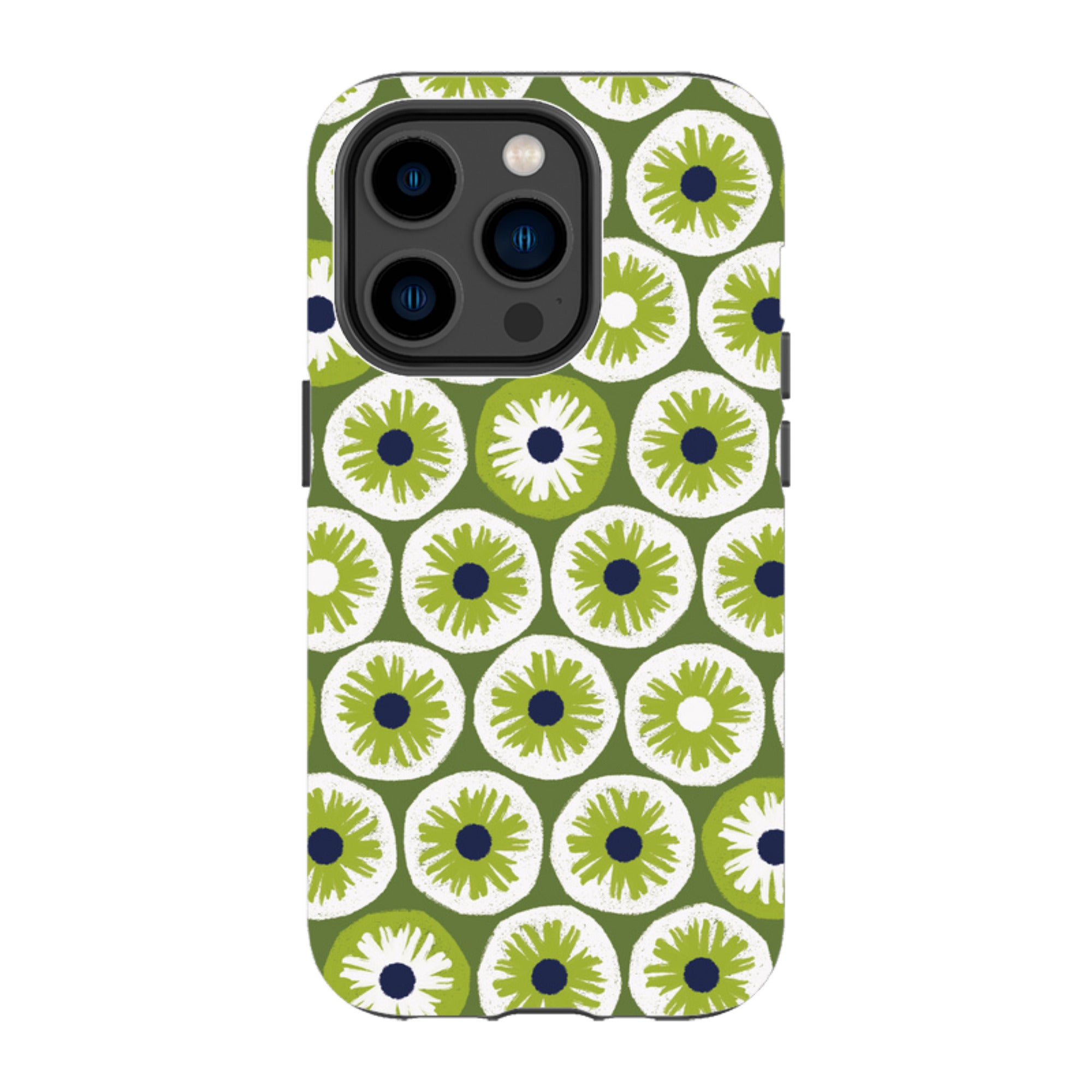 iPhone Tough Case - Penny Flowers Green By Ali Brookes