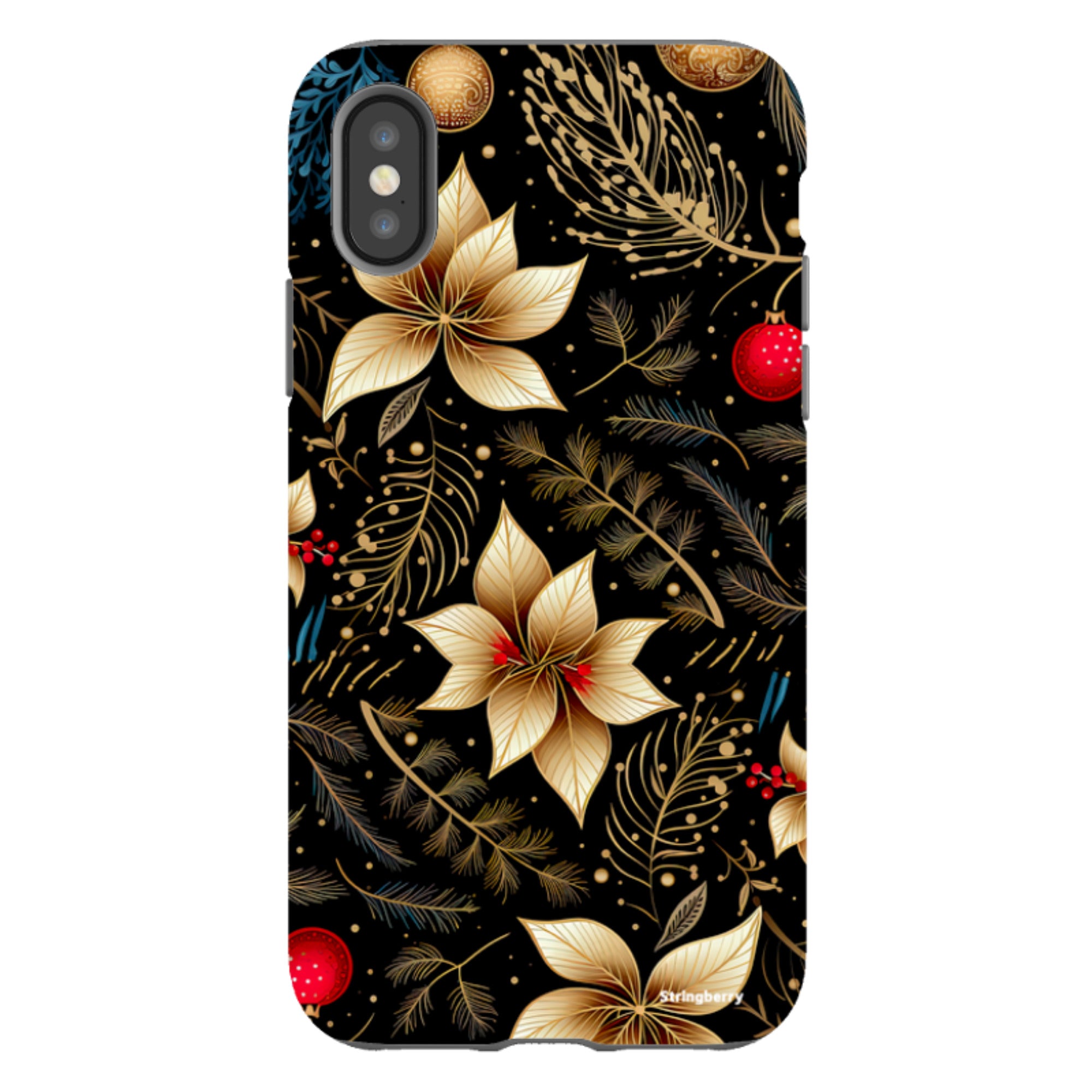 iPhone Tough Case - Golden Winter Floral