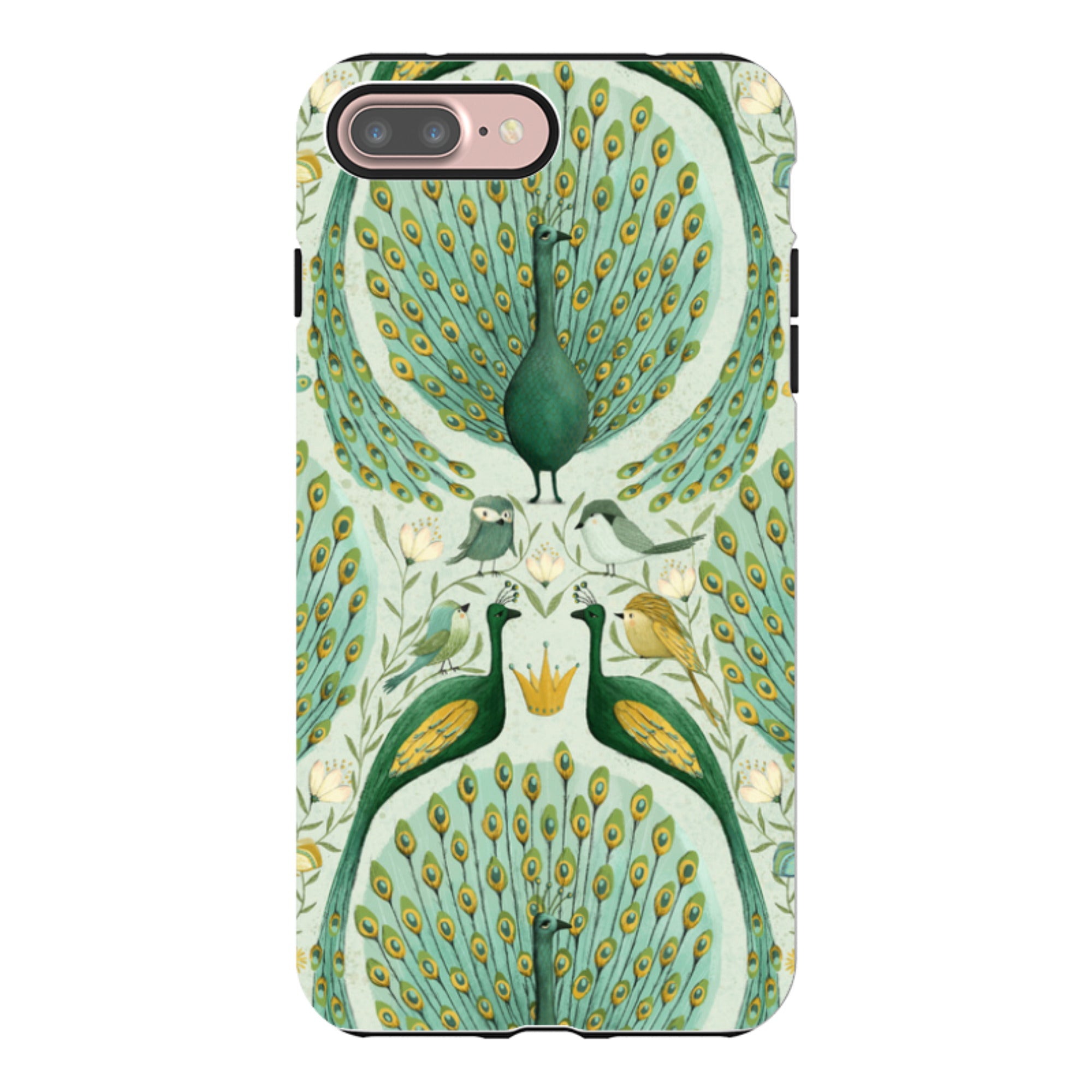 iPhone Tough Case - Peacock Pattern By Maja Lindberg