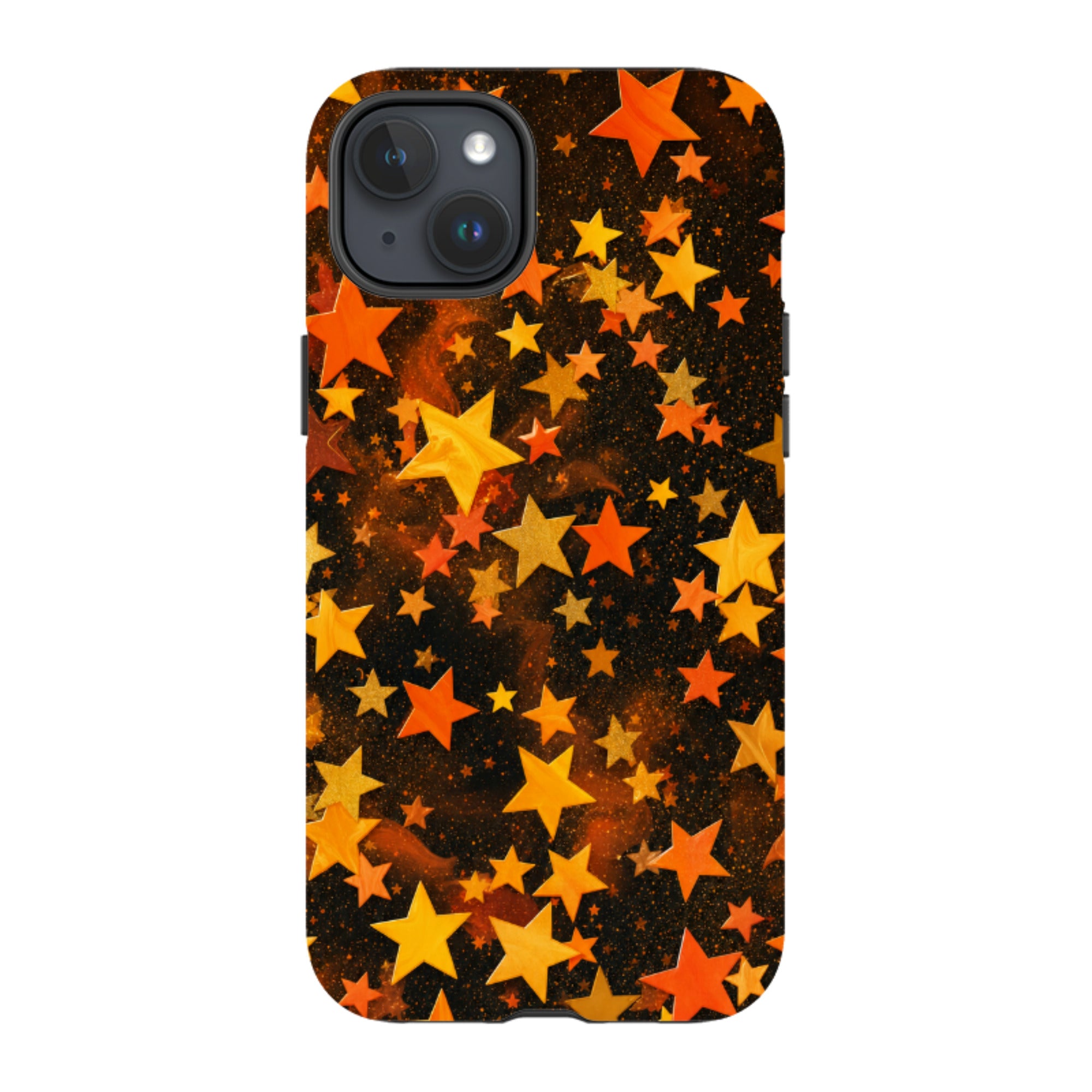 iPhone Tough Case - Orange Galaxy Star