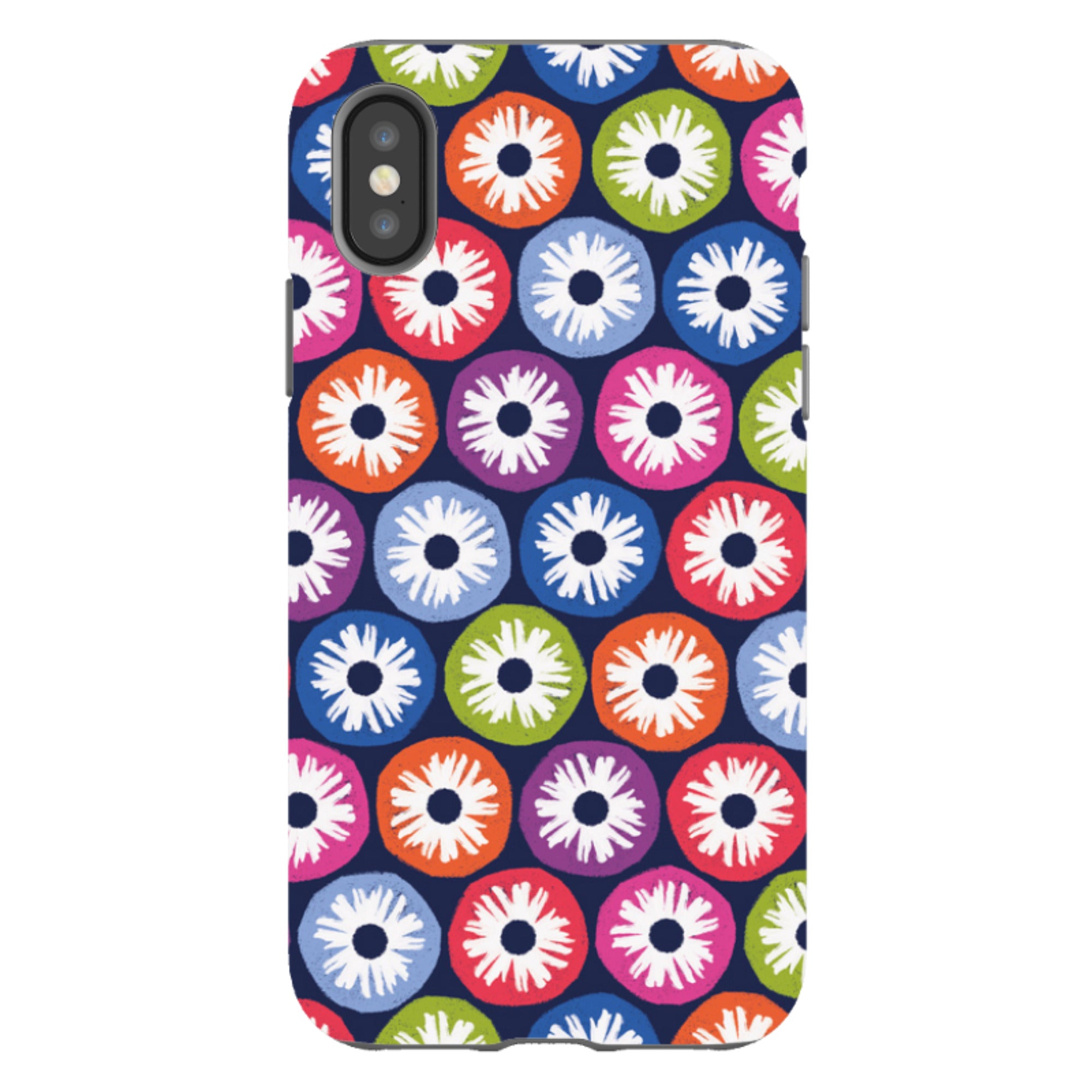 iPhone Tough Case - Penny Flowers Dark By Ali Brookes