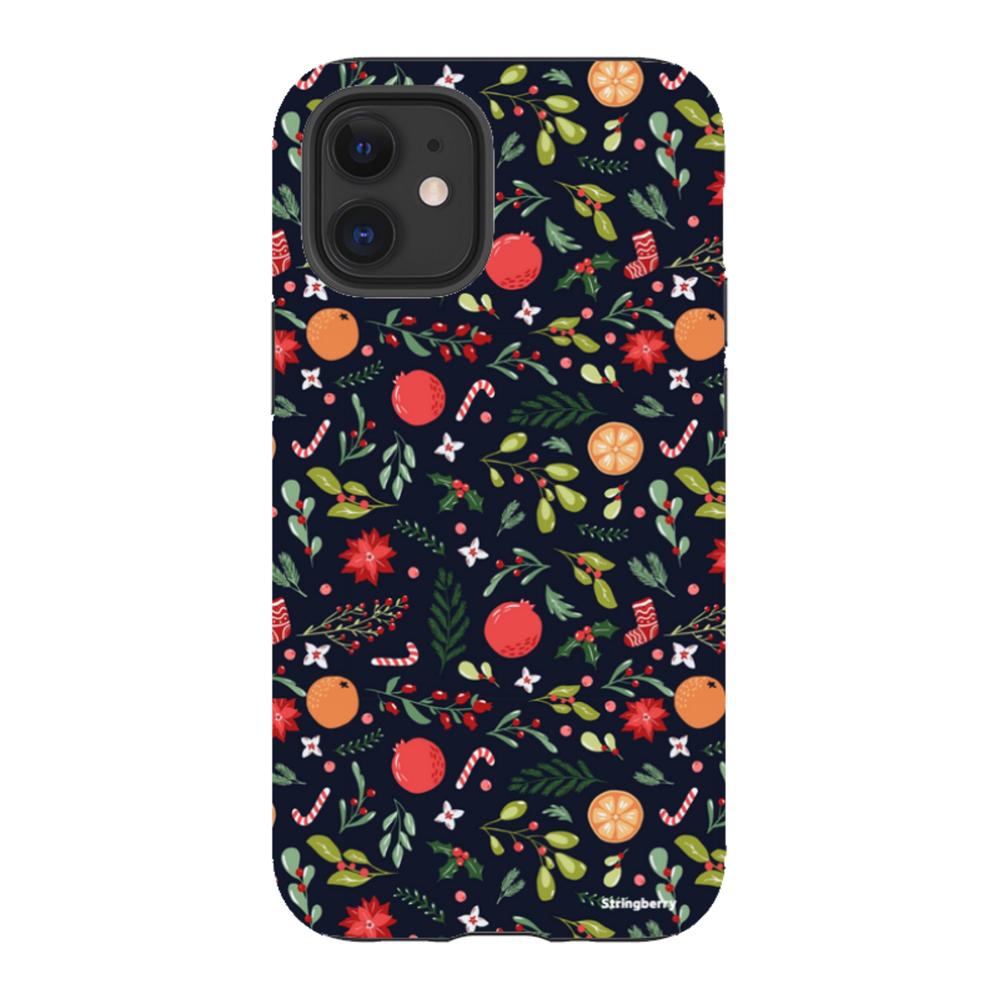 iPhone Tough Case - Oranges and Candy Canes II