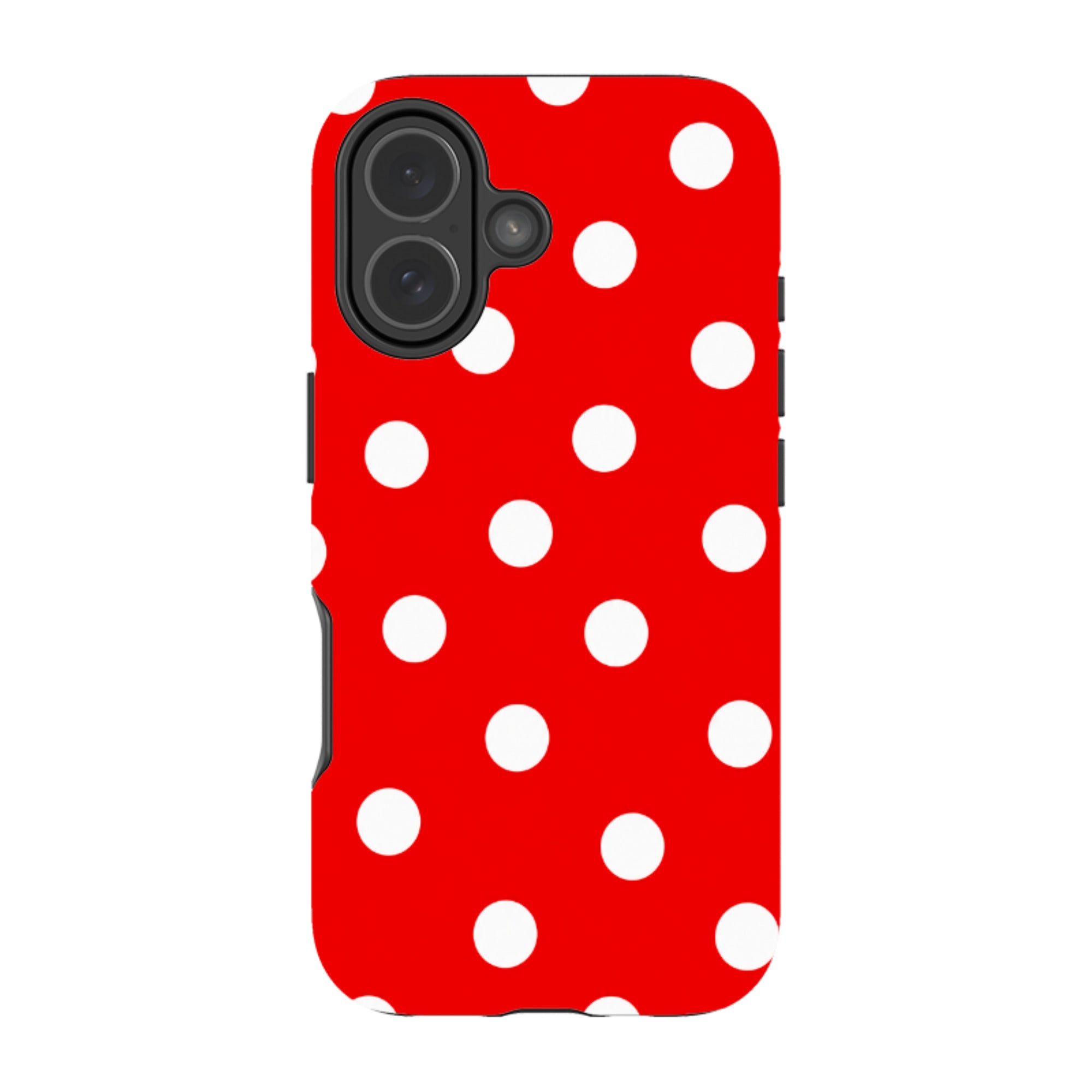 iPhone Tough Case - Red & White Polka Dot
