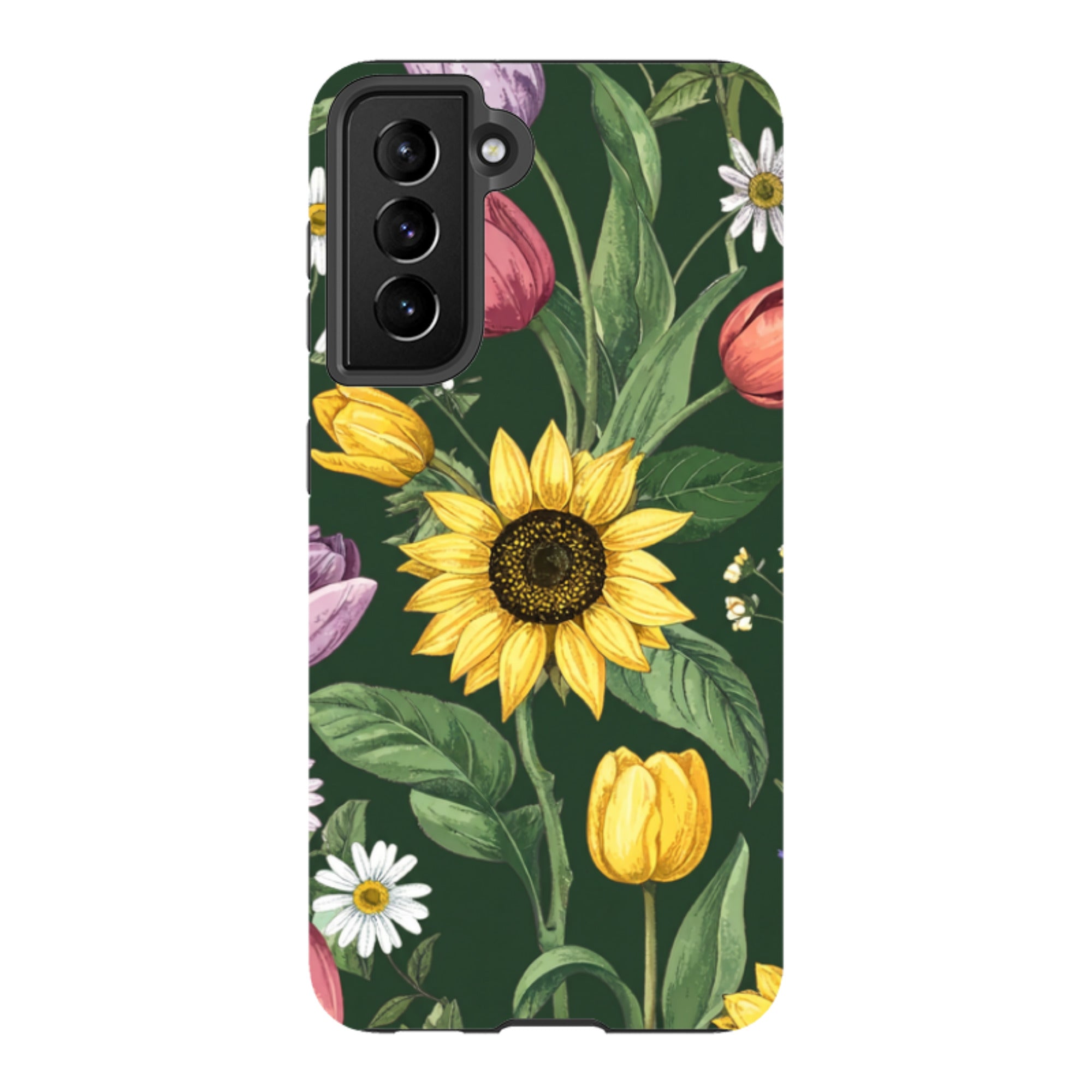Samsung Tough  Case - Green Sunflowers