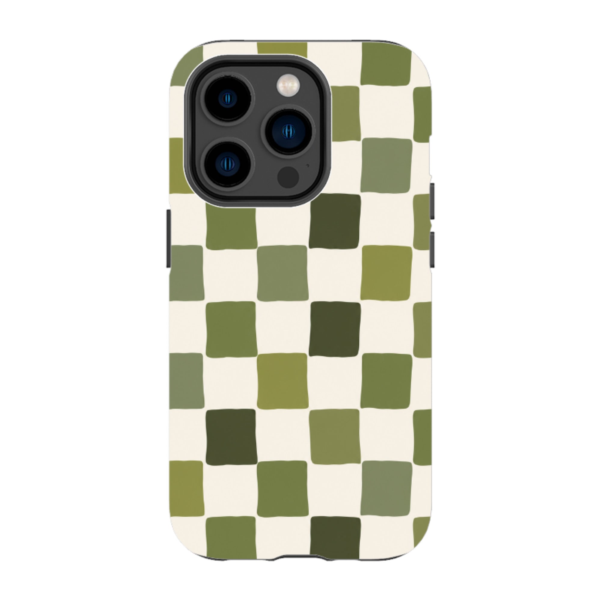iPhone Tough Case - Green Checkerboard