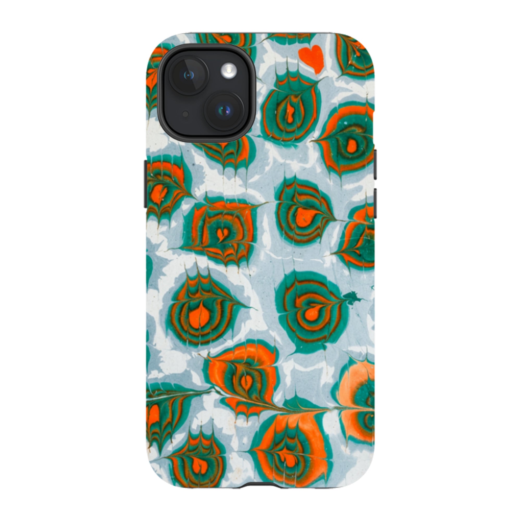 iPhone MagSafe Tough Case - Teal & Orange Marble