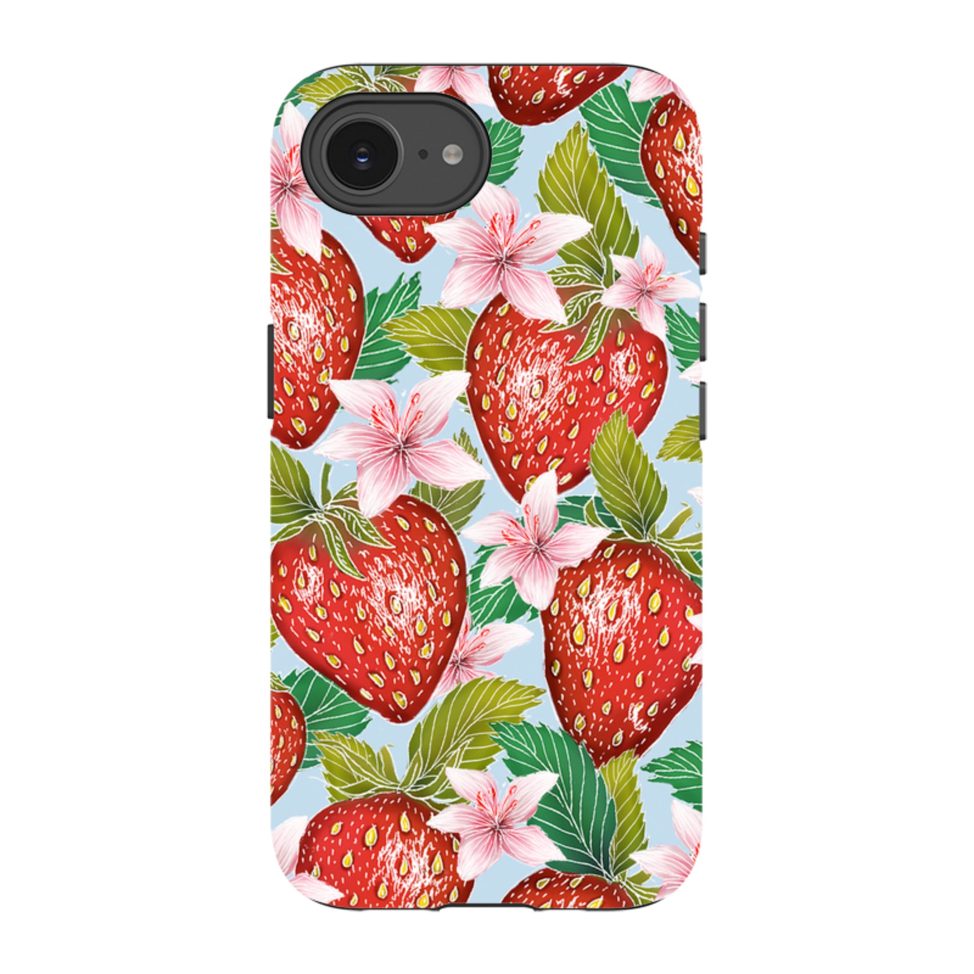 iPhone Tough Case - Blue Strawberries By Catherine Rowe