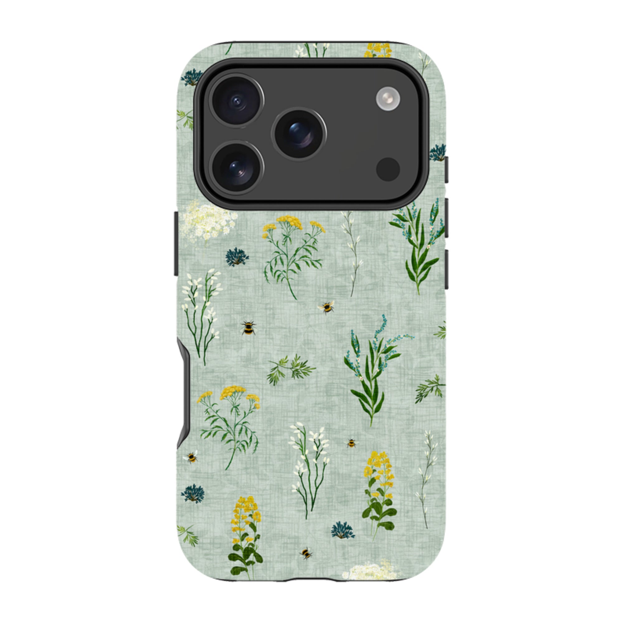 iPhone Tough Case - Song Bird Florals and Bees By Katherine Quinn