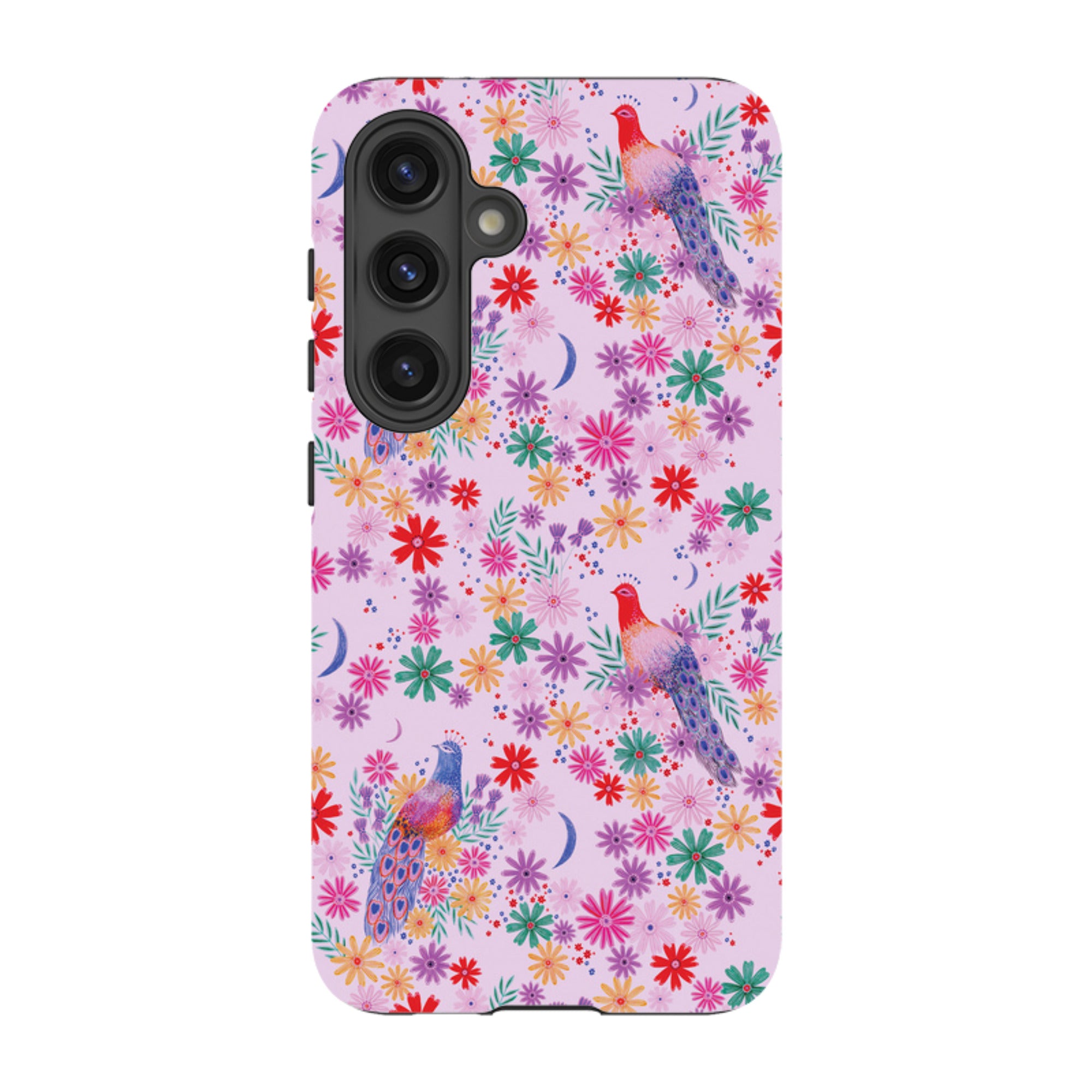 Samsung Tough Case - Peacock Pattern Lilac By Lee Foster Wilson