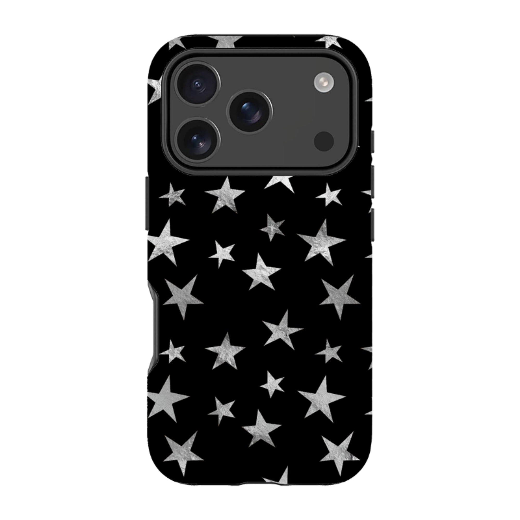 iPhone Tough Case - Black and Silver Stars