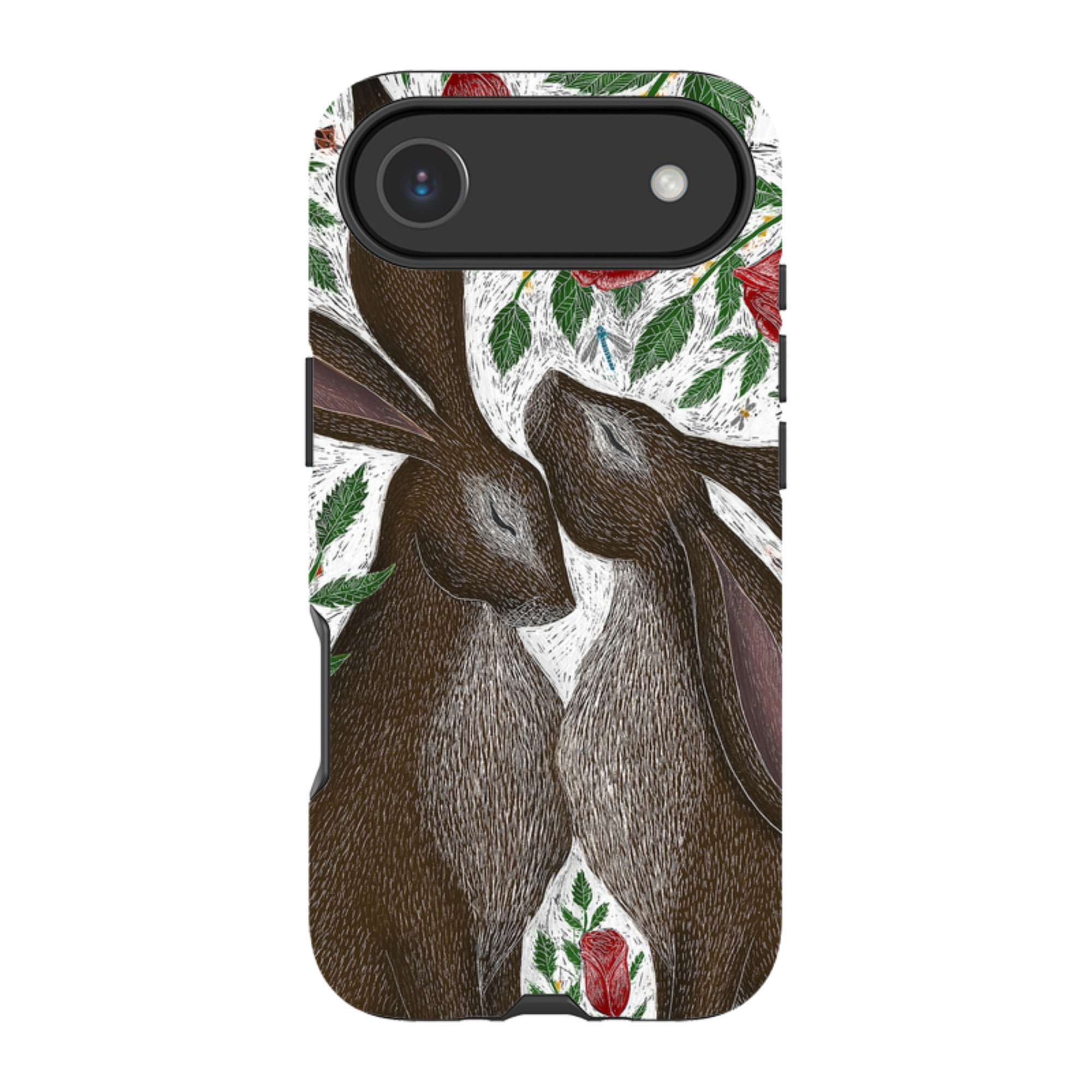 iPhone MagSafe Tough Case - Hares and Red Roses By Catherine Rowe