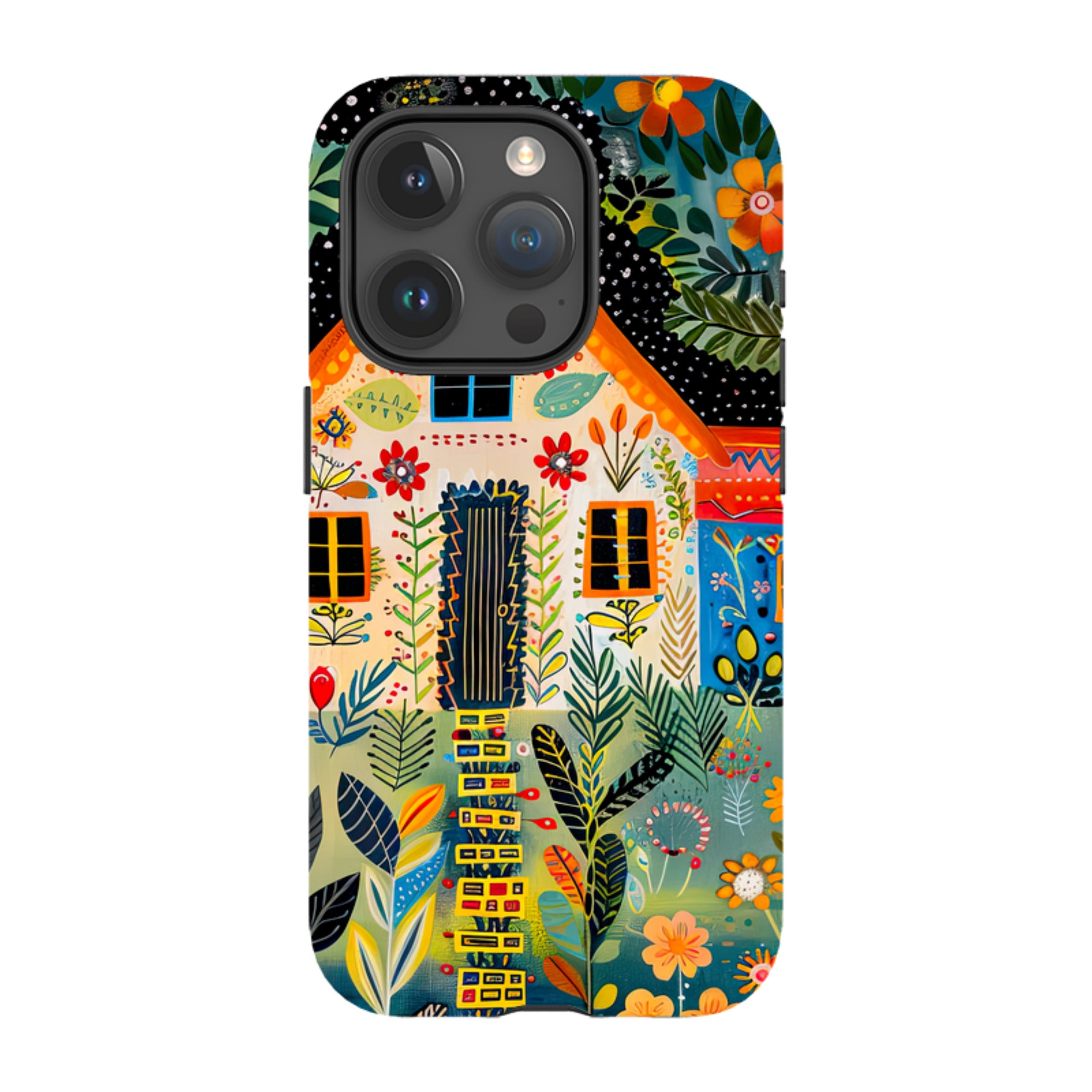 iPhone Case - Folk Art House II
