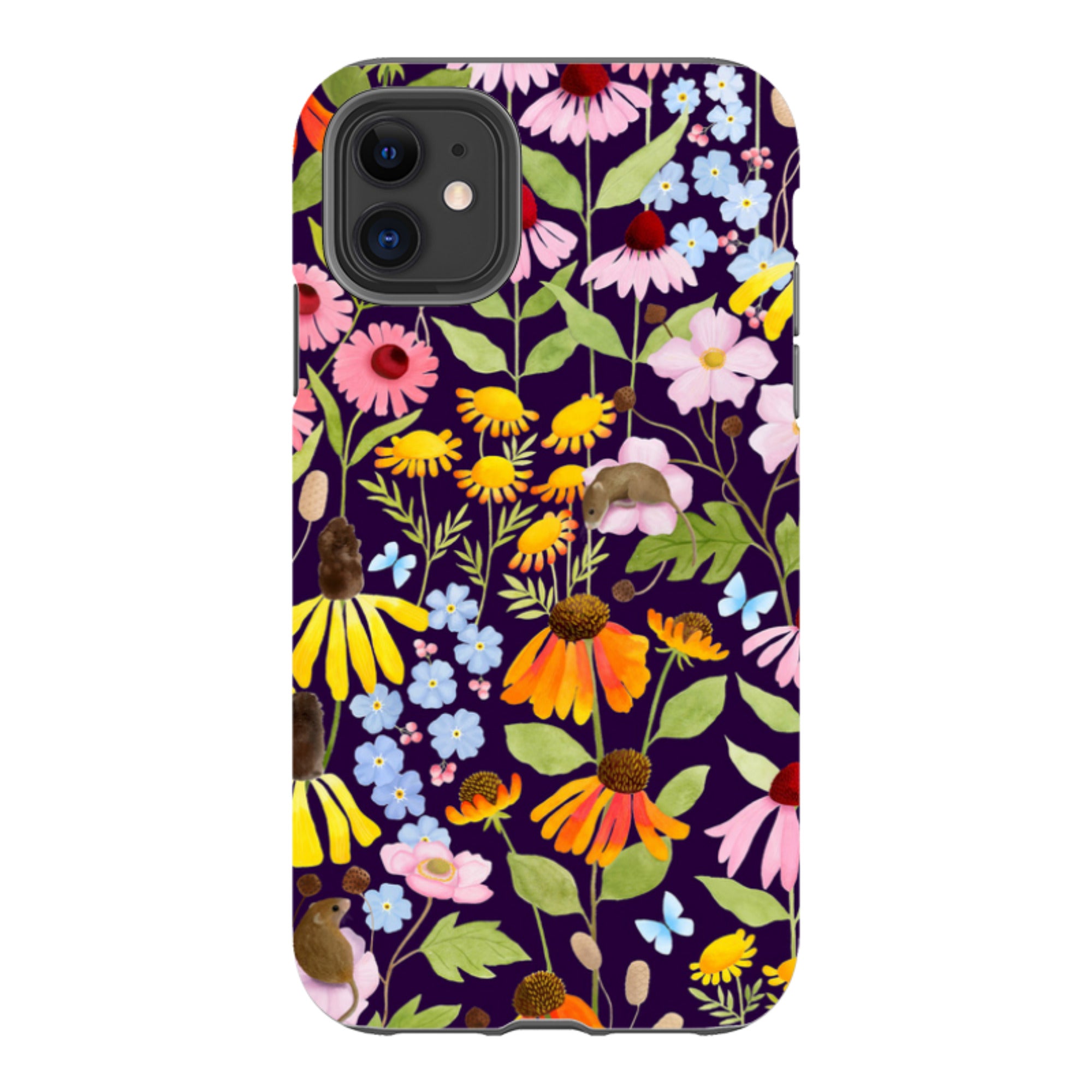 iPhone Tough Case - Mice And Wildflowers By Bex Parkin