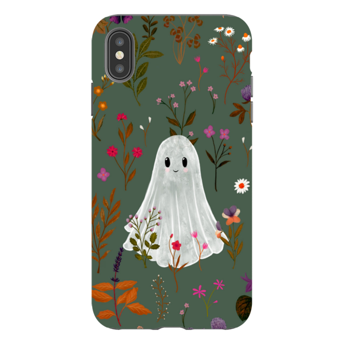 iPhone Tough Case - Ghost in the Garden - Pine Multi By Katherine Quinn