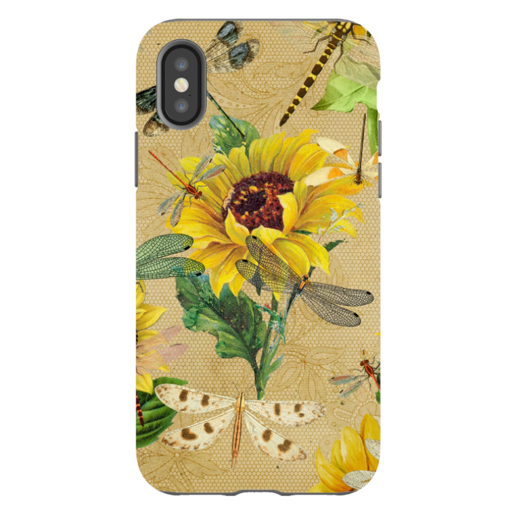 iPhone Tough Case - Dragonflies And Sunflowers