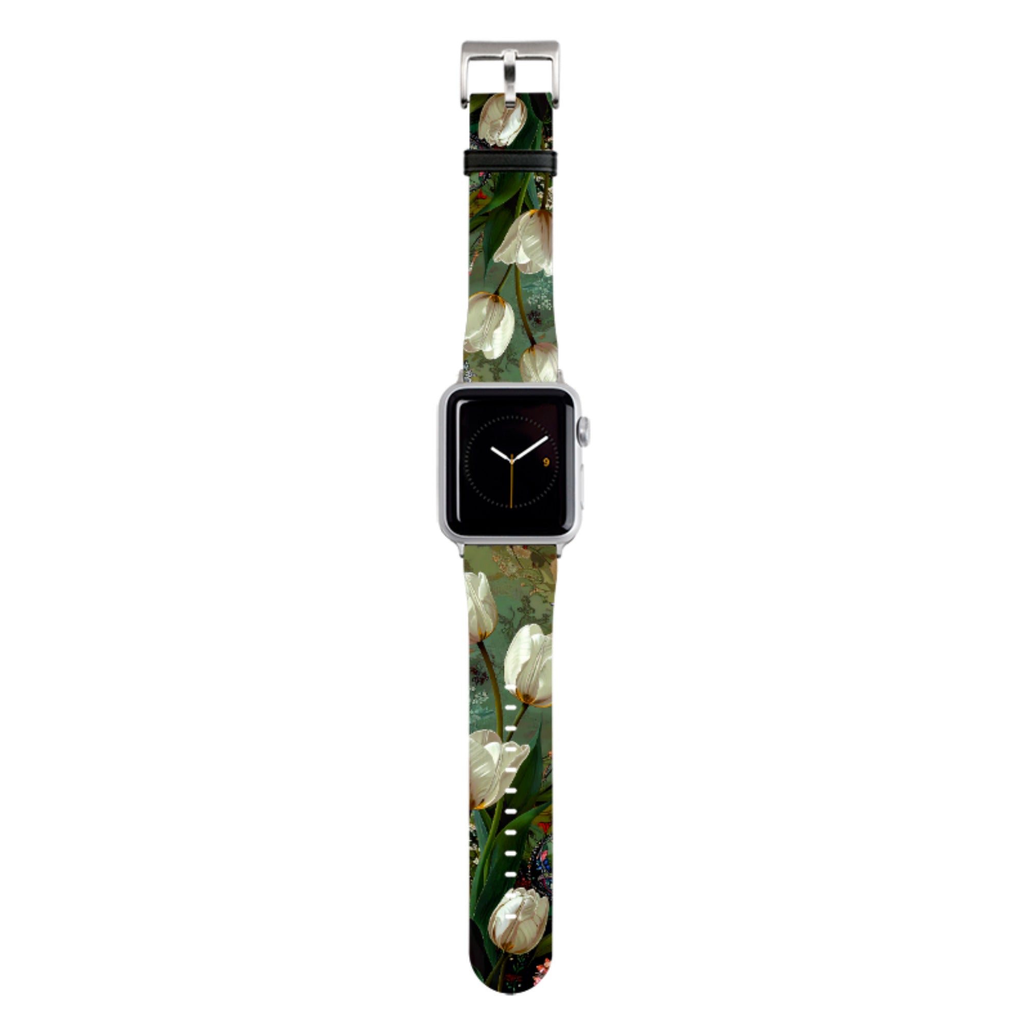 Green Vyne White Tulips Apple Watch Strap