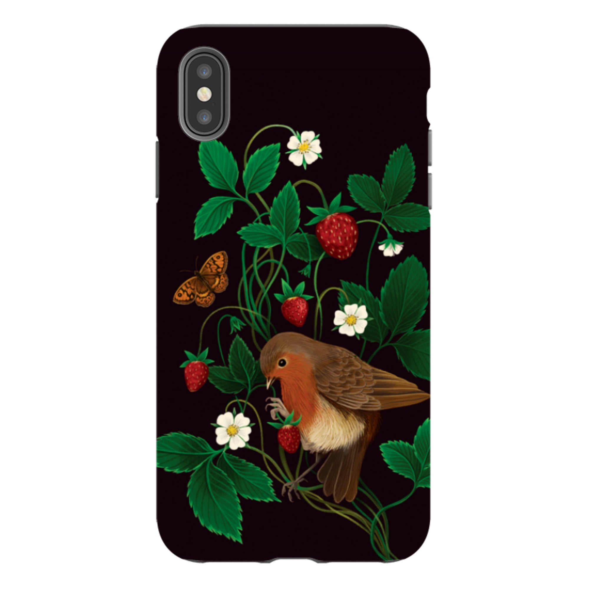 iPhone Tough Case - Strawberry Thief By Anna Stead