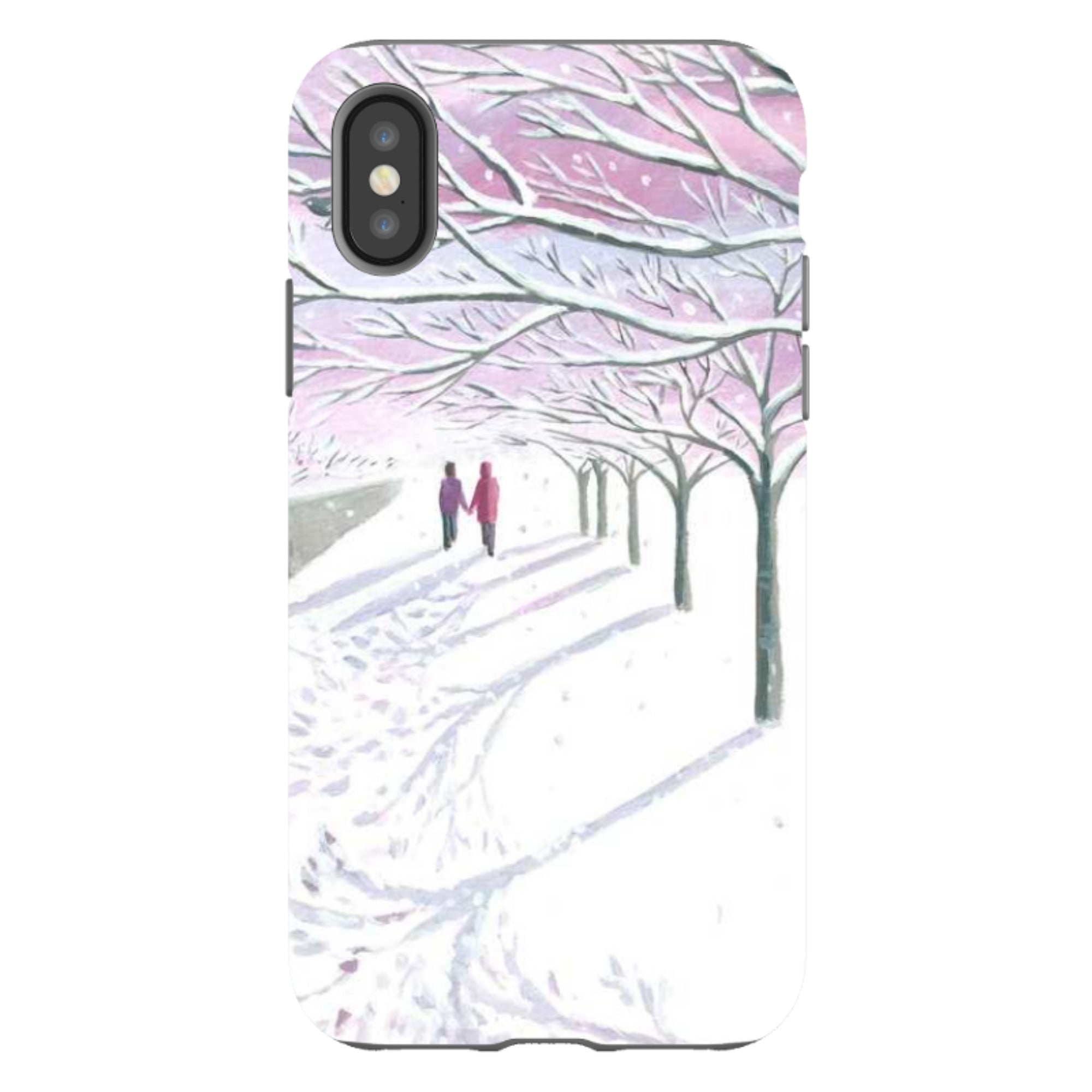 iPhone Tough Case - Snowy Park By Mary Stubberfield