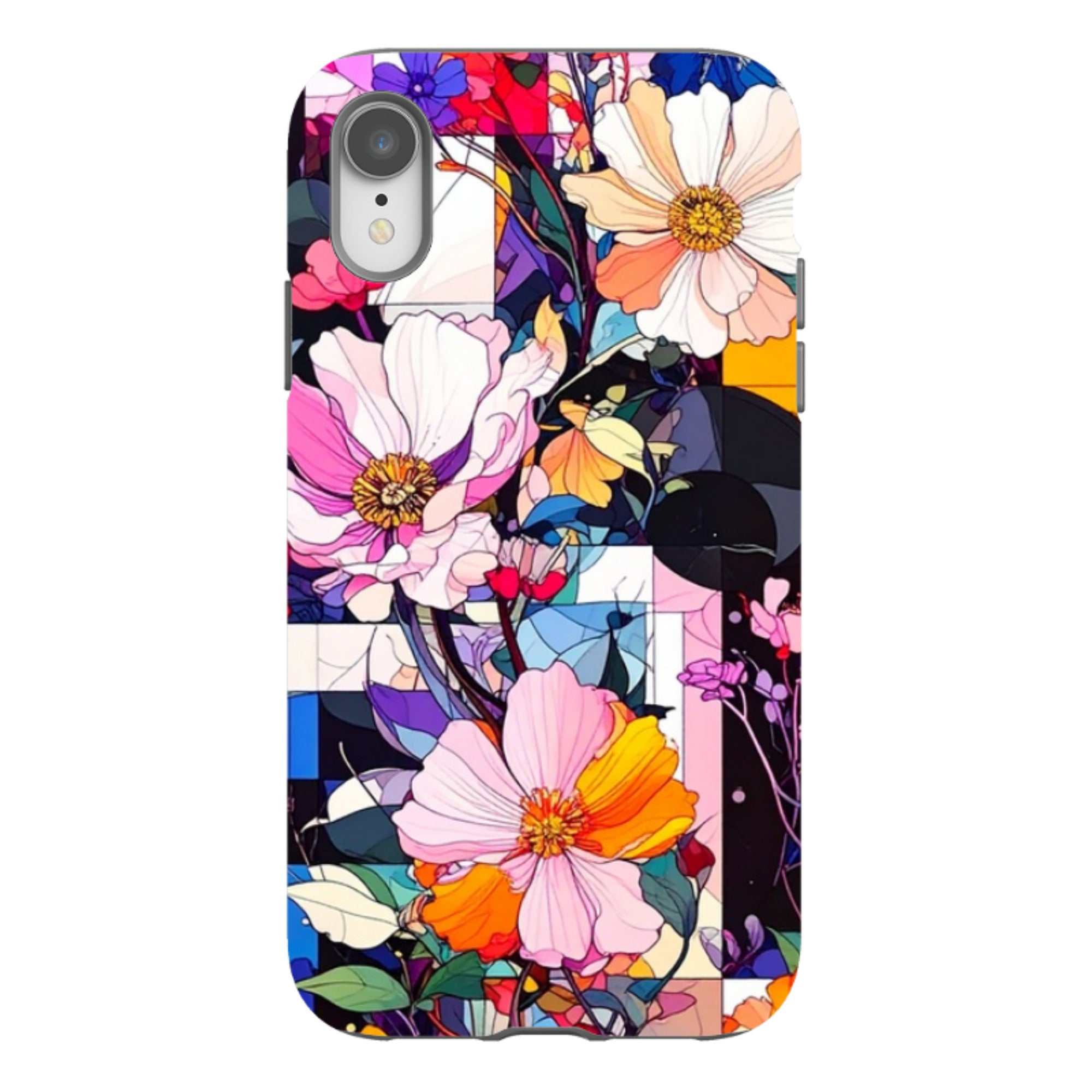 iPhone Tough Case - Block Floral