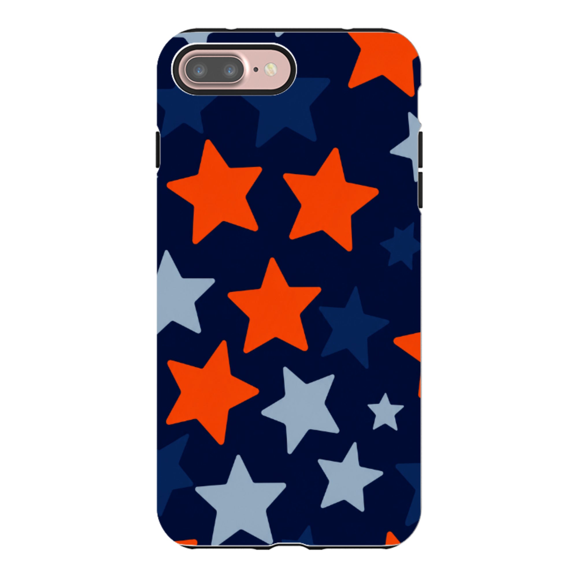 iPhone Tough Case - Navy Blue & Orange Star