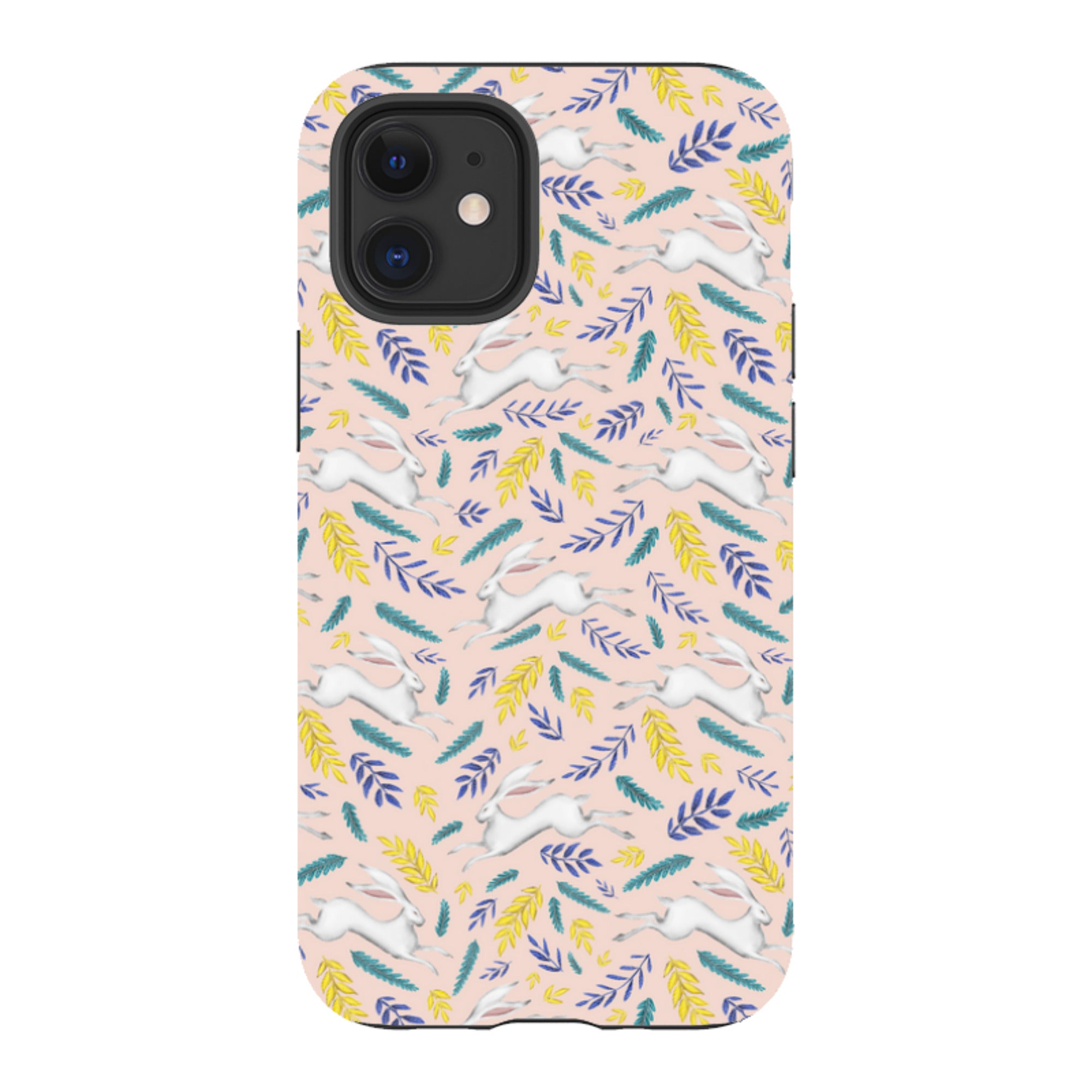 iPhone Tough Case - White Hare Pattern By Catherine Rowe