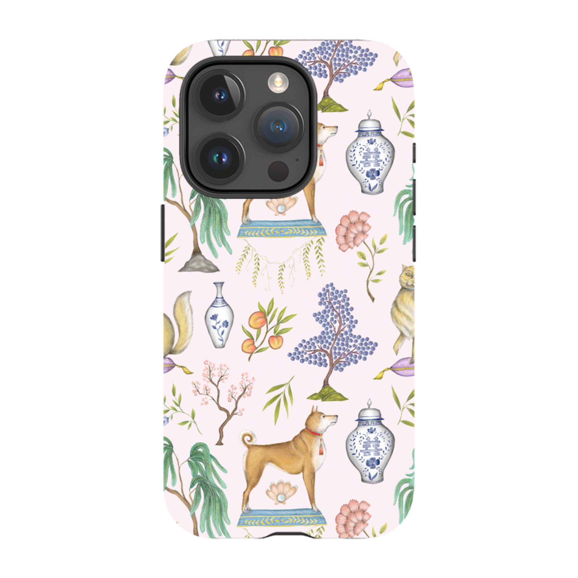 iPhone MagSafe Tough Case -  Chinoiserie Menagerie Pink By Catherine Rowe