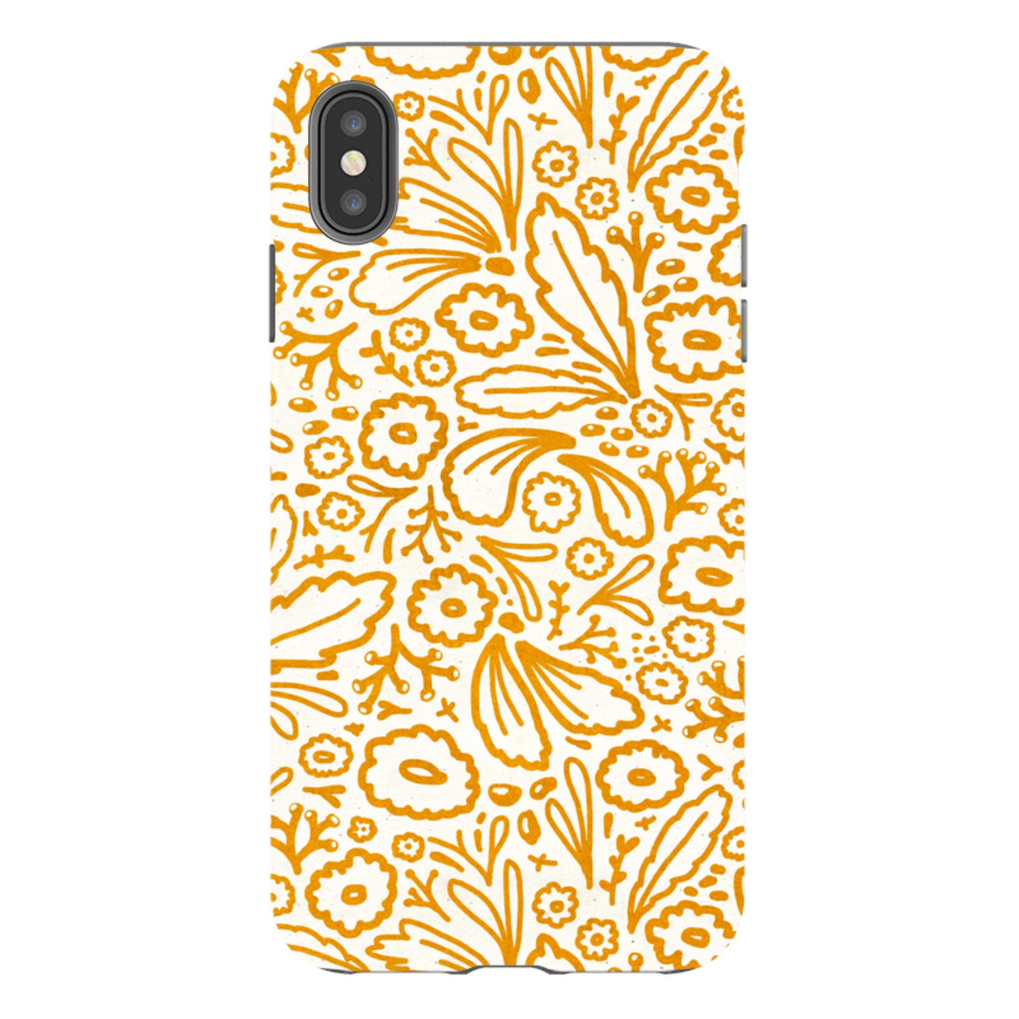iPhone Tough Case - Wind Fall Mustard By Katherine Quinn