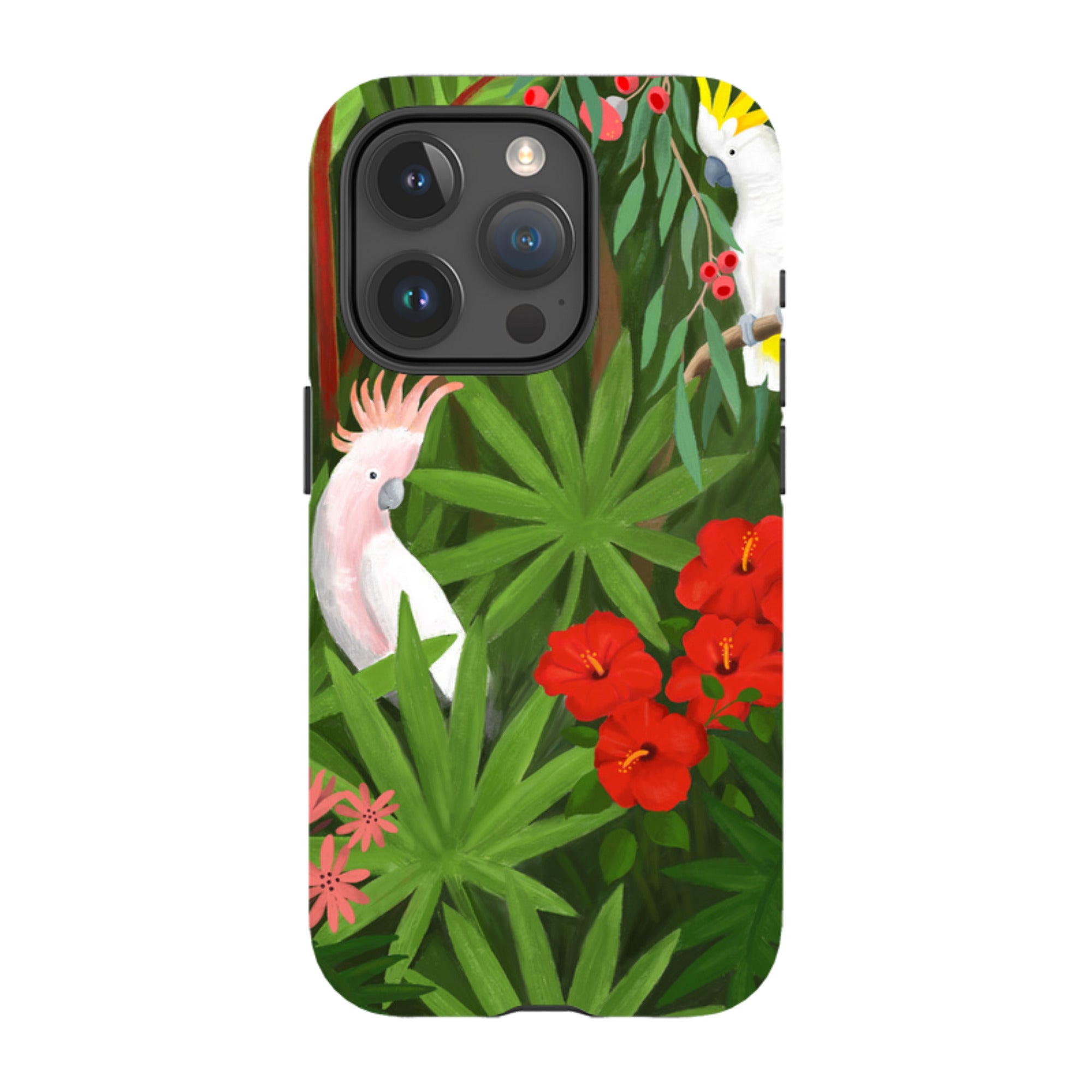 iPhone Tough Case - Cockatoo Jungle By Bex Parkin