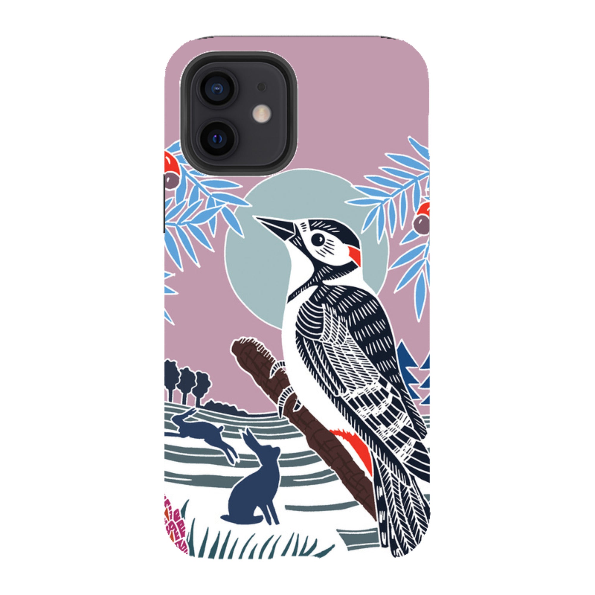 iPhone Tough Case - Woodpecker Pale By Kate Heiss