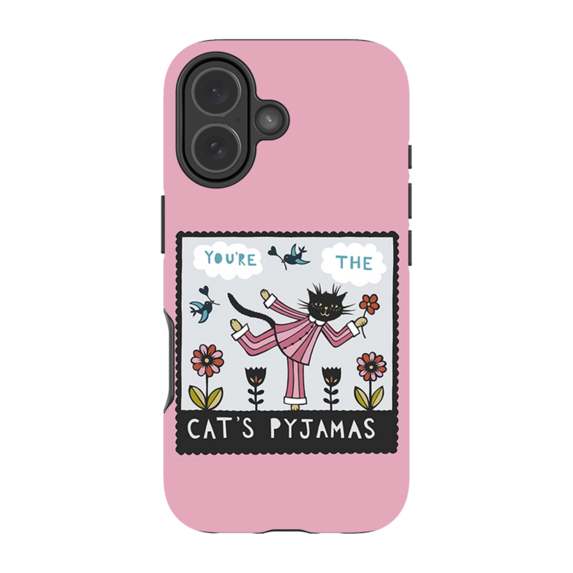 iPhone Tough Case - Cats Pyjamas Pink By Suzy Taylor