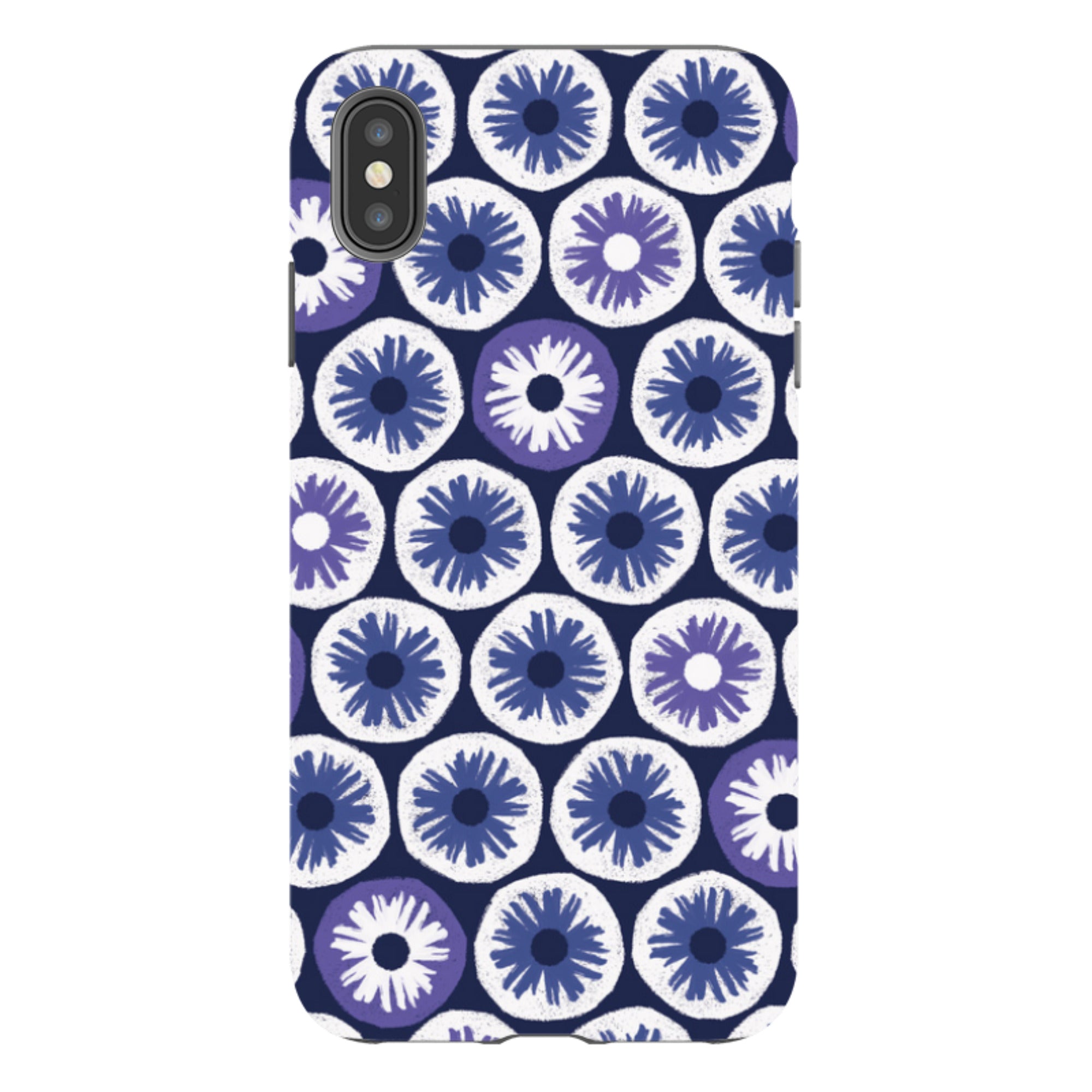 iPhone Tough Case - Penny Flowers Blue By Ali Brookes