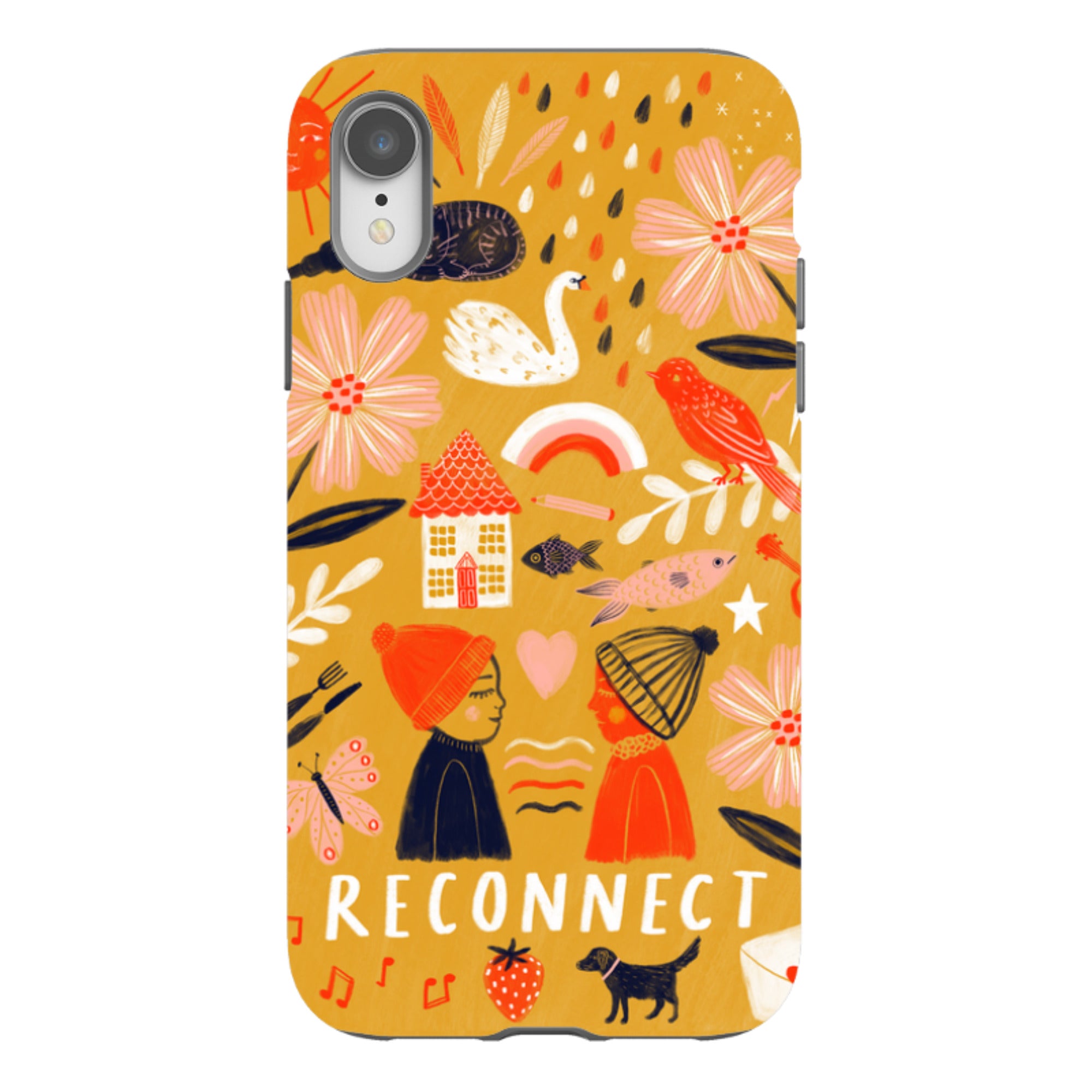 iPhone Tough Case - Reconnect Yellow By Lee Foster Wilson