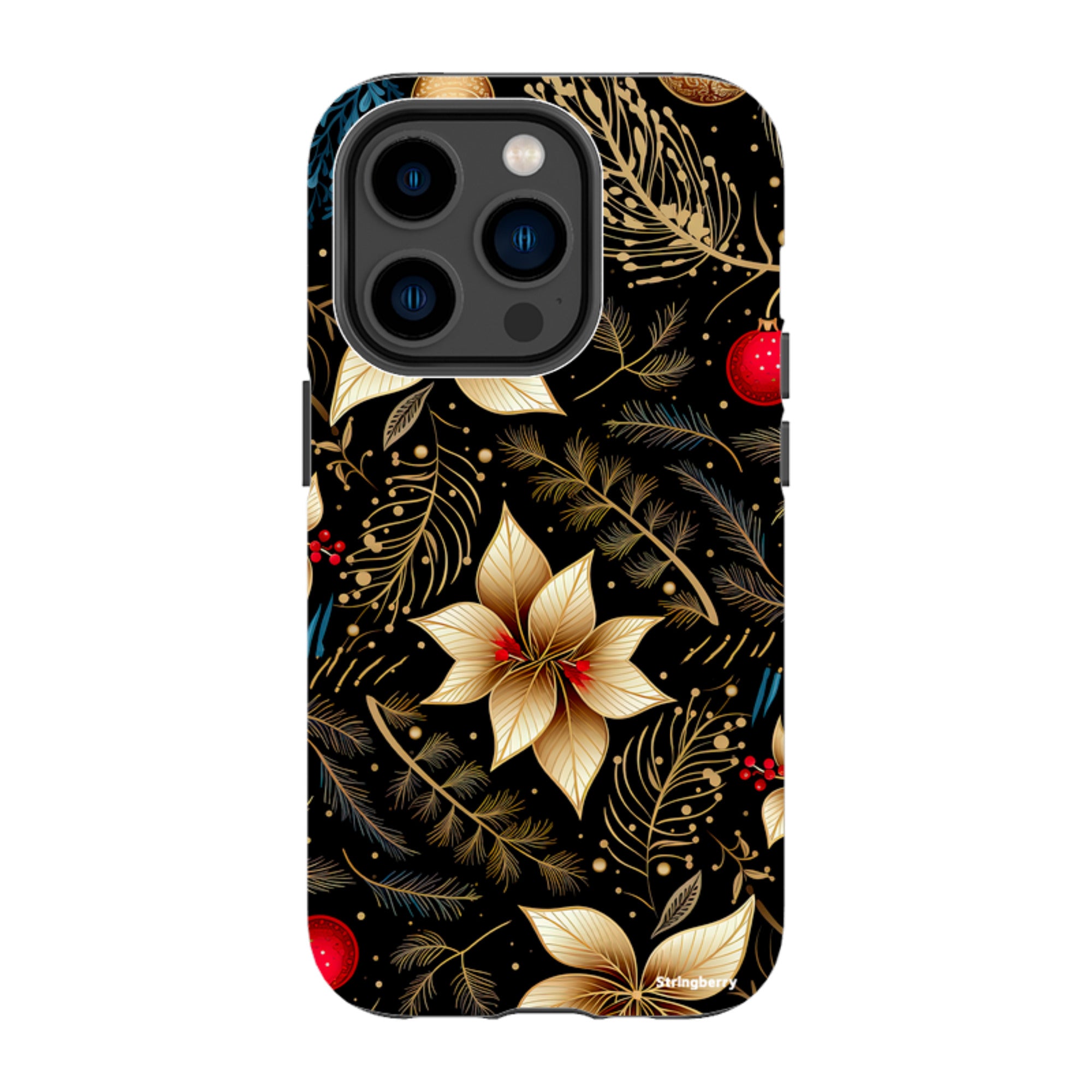 iPhone Tough Case - Golden Winter Floral