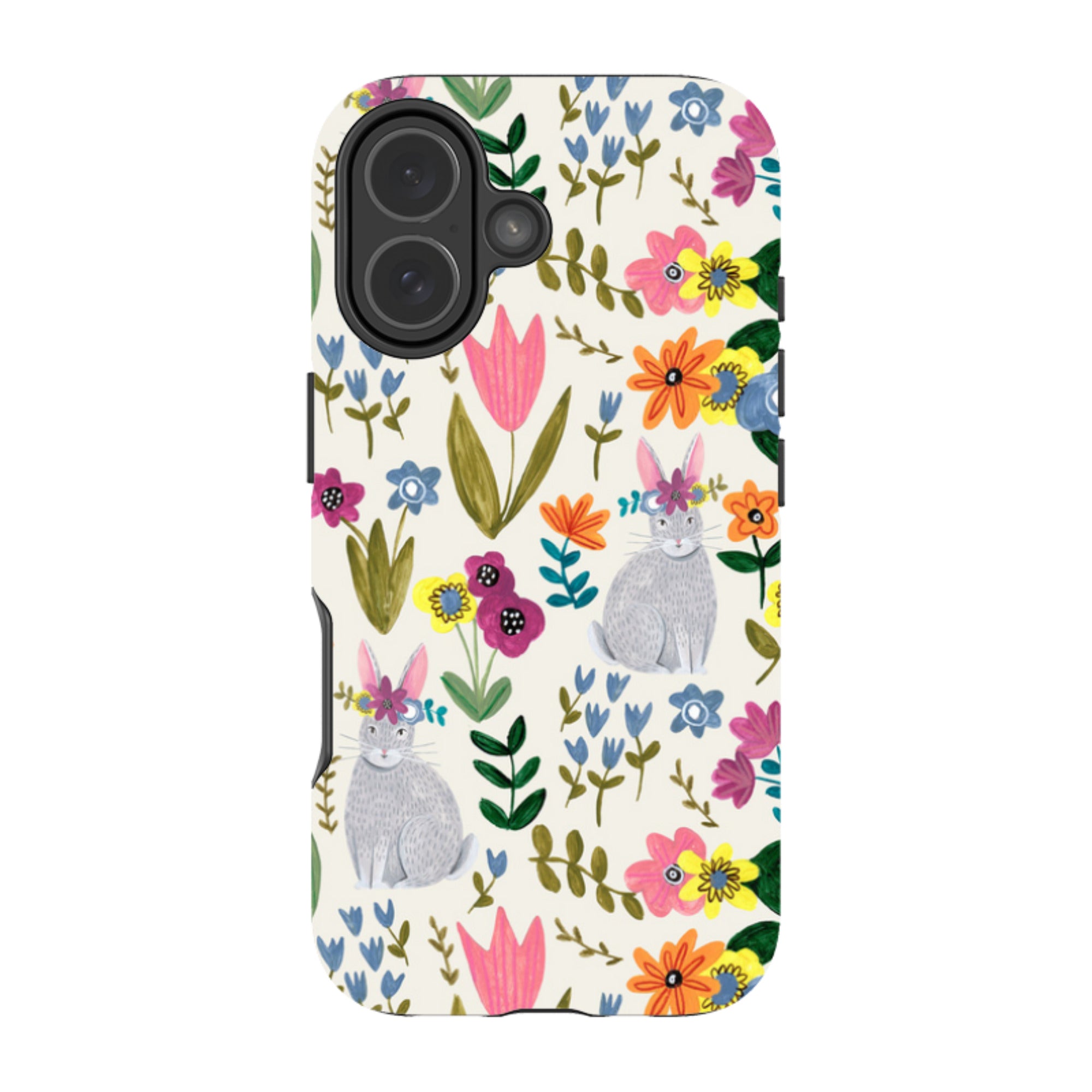 iPhone Tough Case - Rabbit Floral By Caroline Bonne Muller