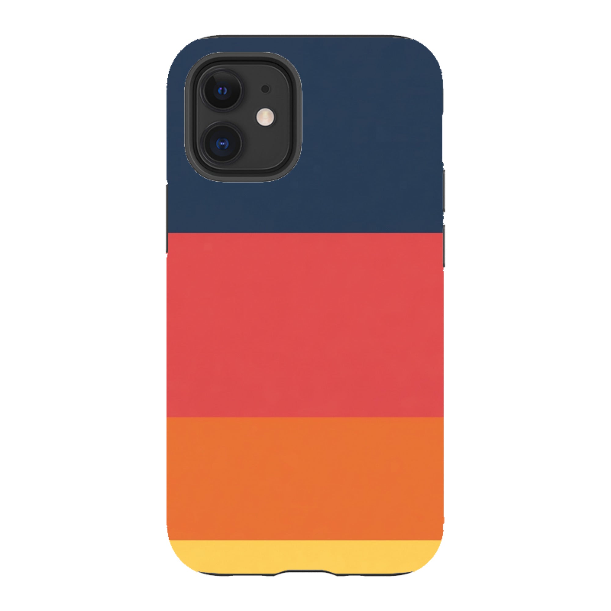 iPhone Tough Case - Navy Blue & Orange Gingham