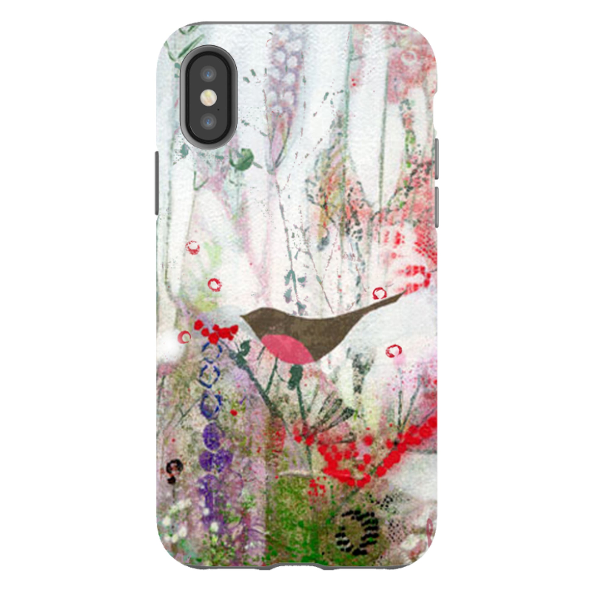 iPhone Tough Case - Robin And Berries By Tiffany Lynch