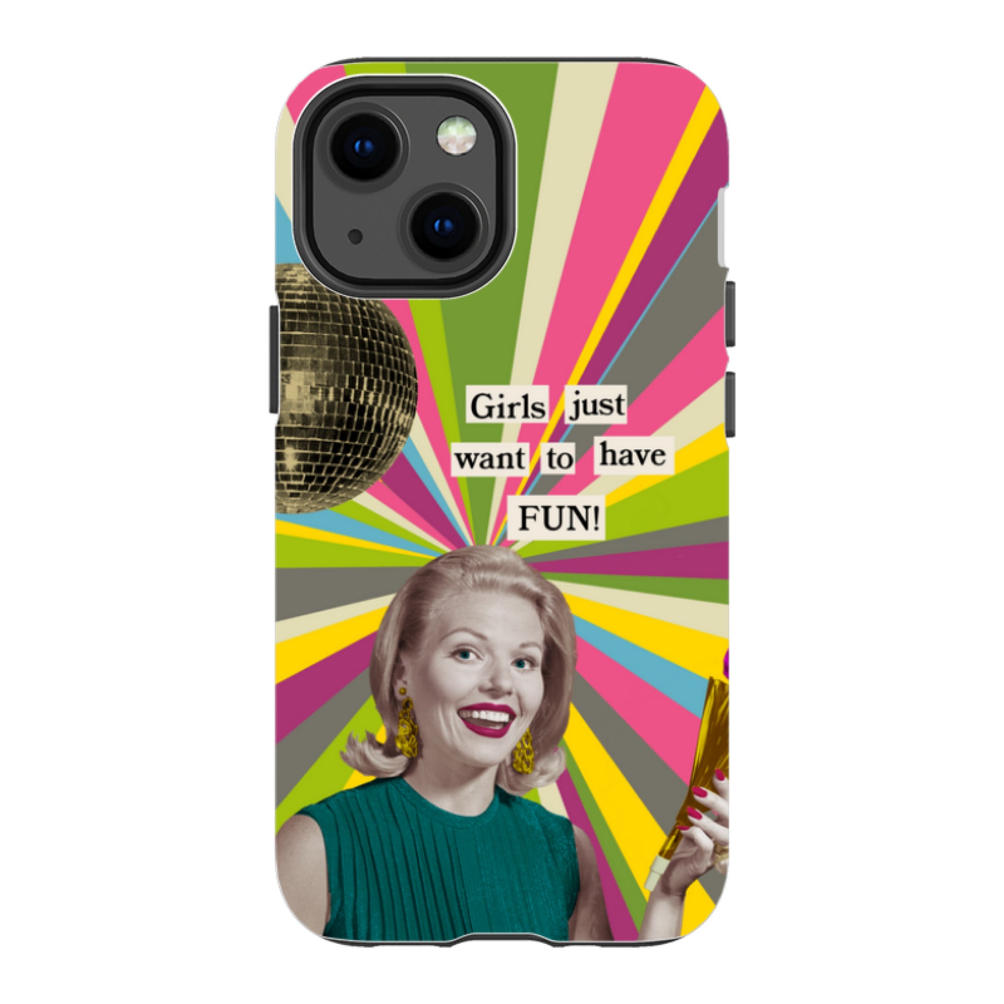 iPhone Tough Case - Girls want to have fun By Clare Jordan