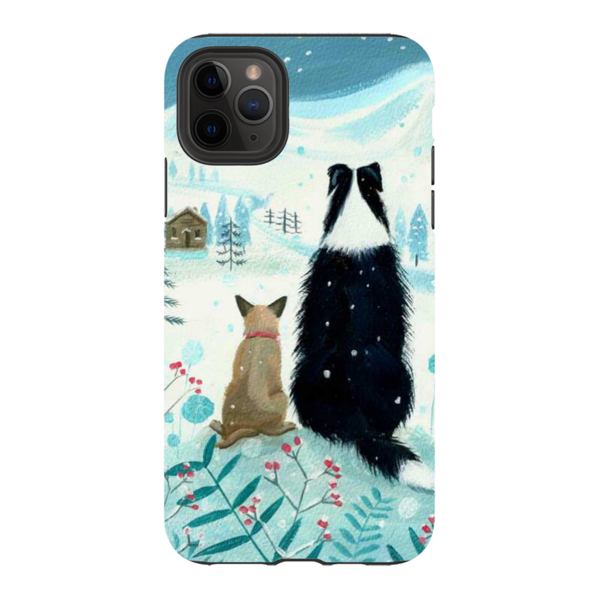 iPhone Tough Case - Dogs Xmas By Mary Stubberfield