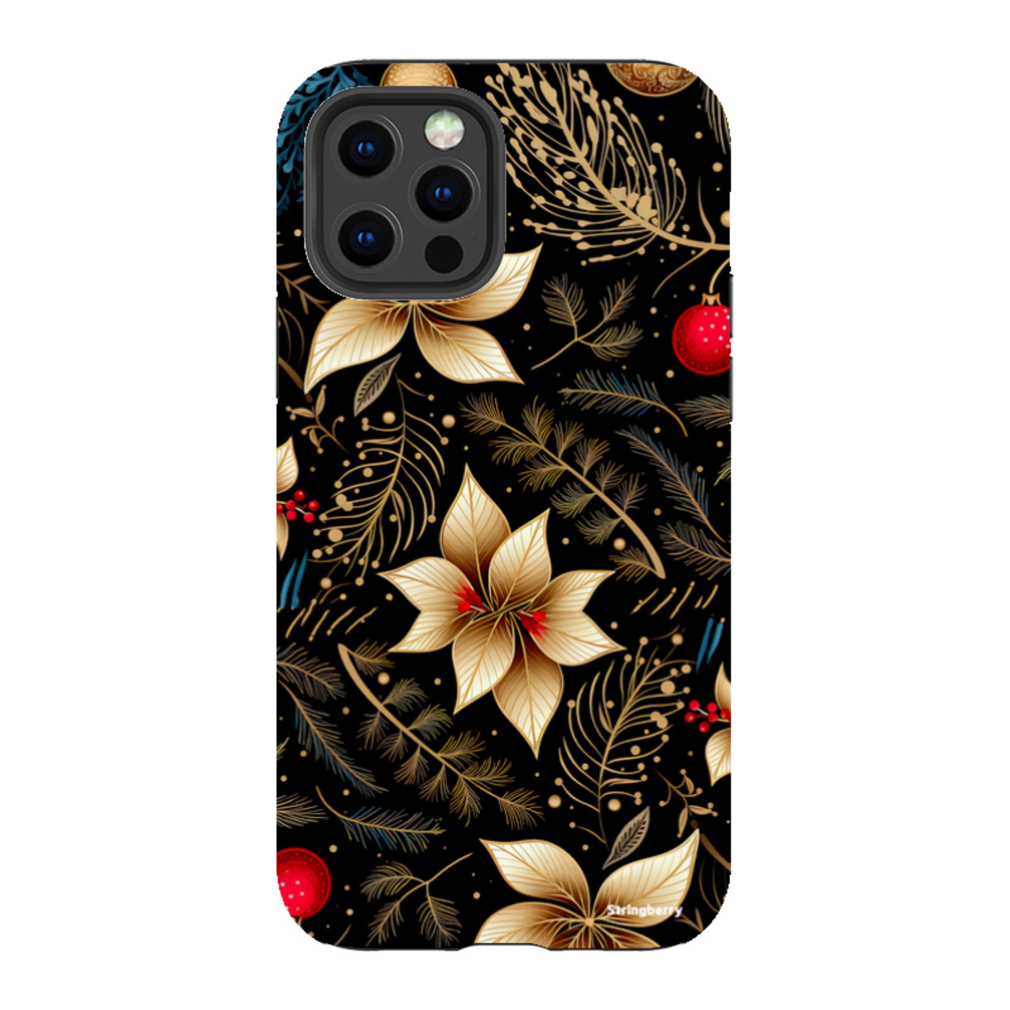 iPhone Tough Case - Golden Winter Floral