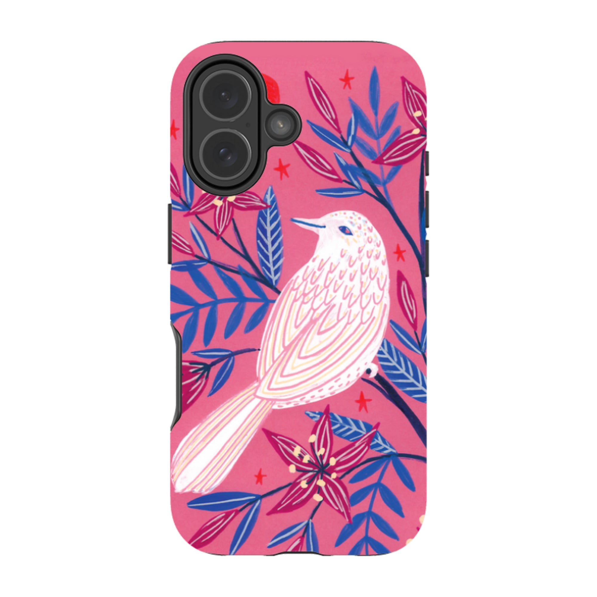 iPhone Tough Case - Pink Bird By Lee Foster Wilson
