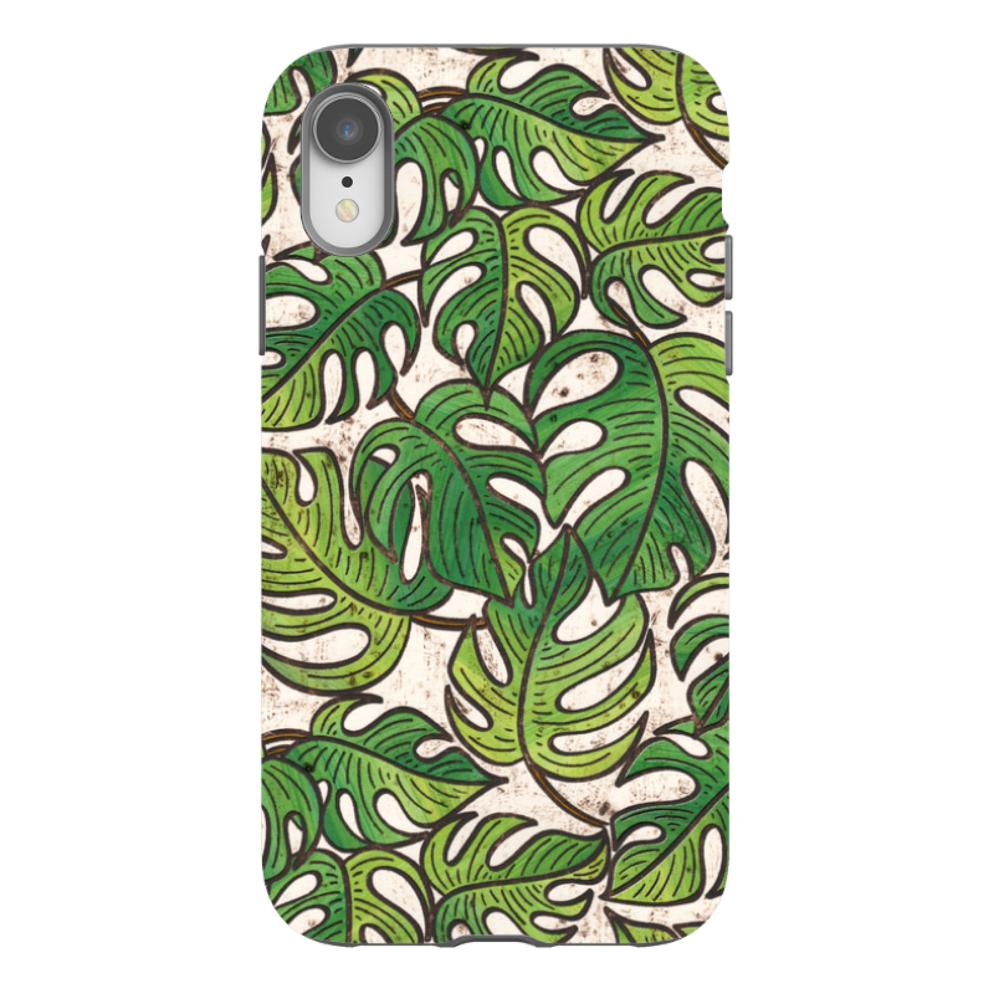 iPhone Tough Case - Green Floral 1 By Amelia Bowman