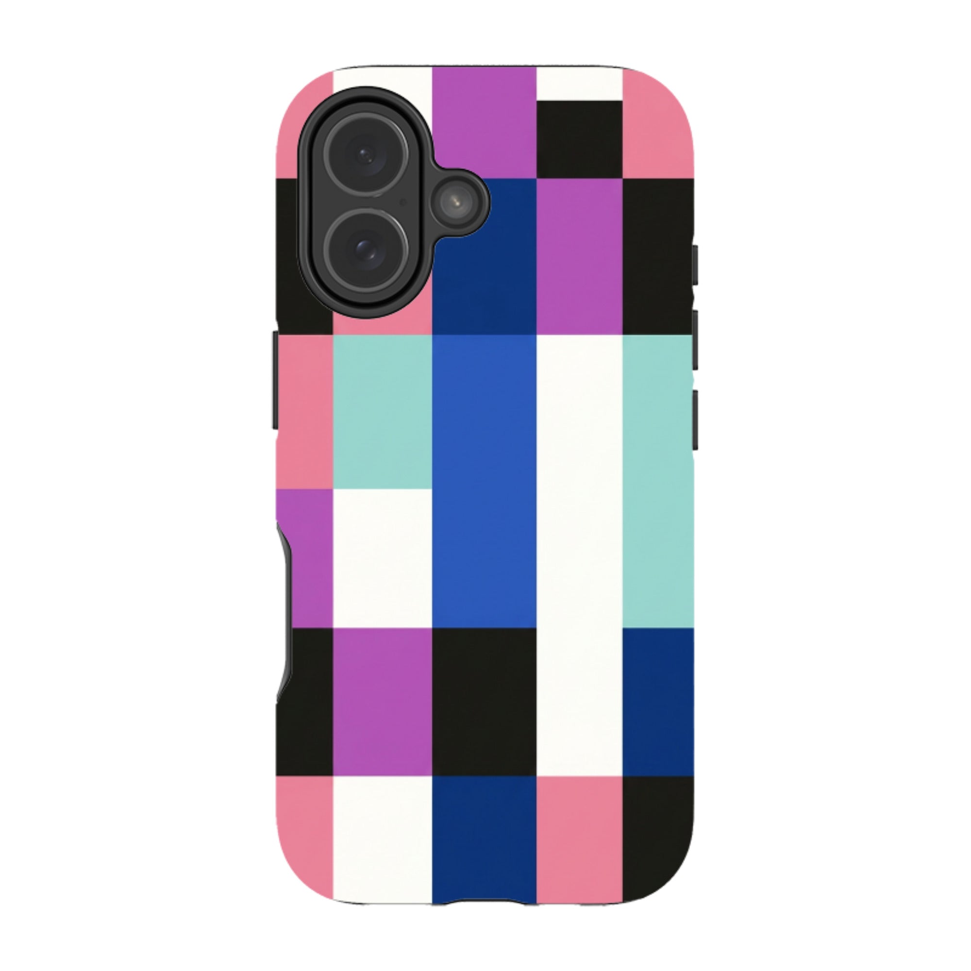 iPhone MagSafe Tough Case - Pastel Cyberpunk Checkerboard
