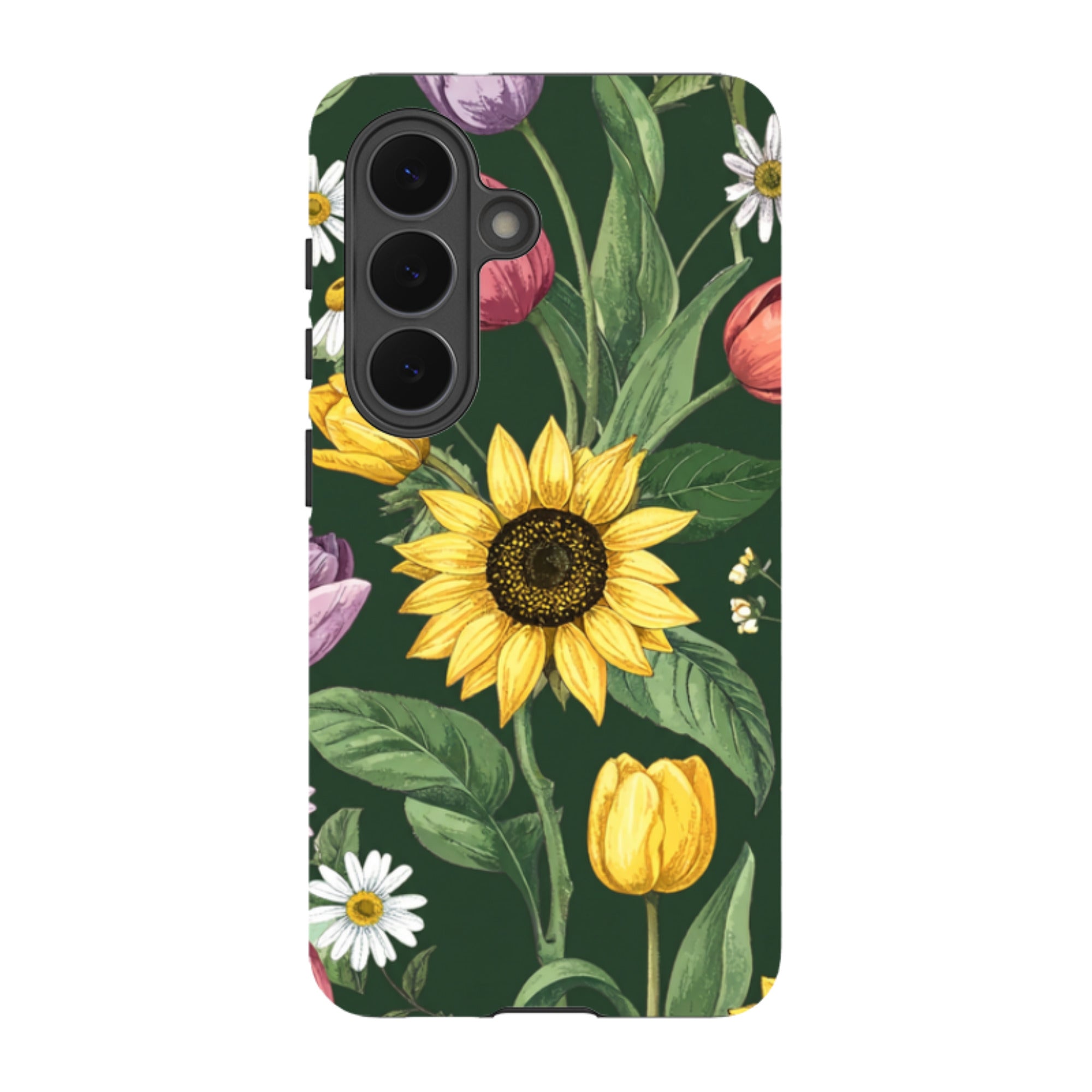 Samsung Tough  Case - Green Sunflowers