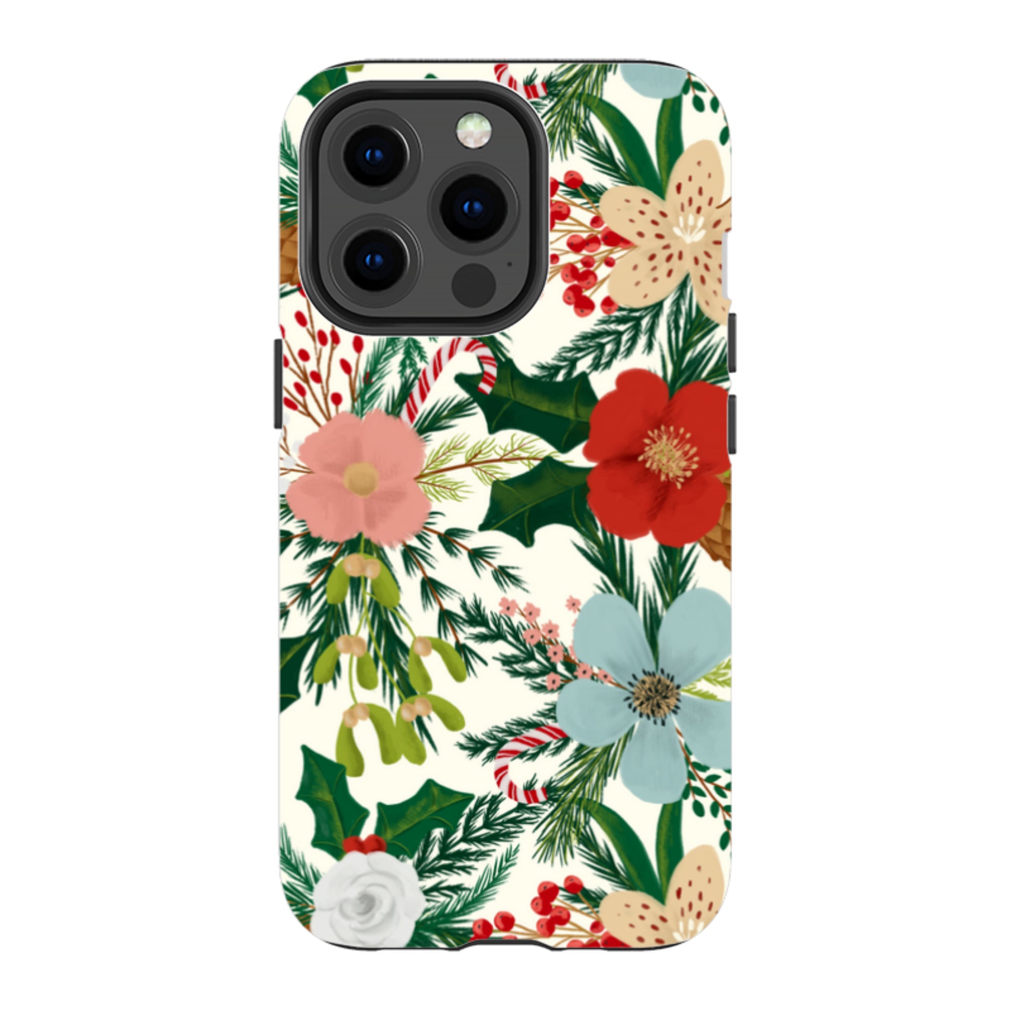 iPhone MagSafe Tough Case - Christmas Florals By Abby Jacobs