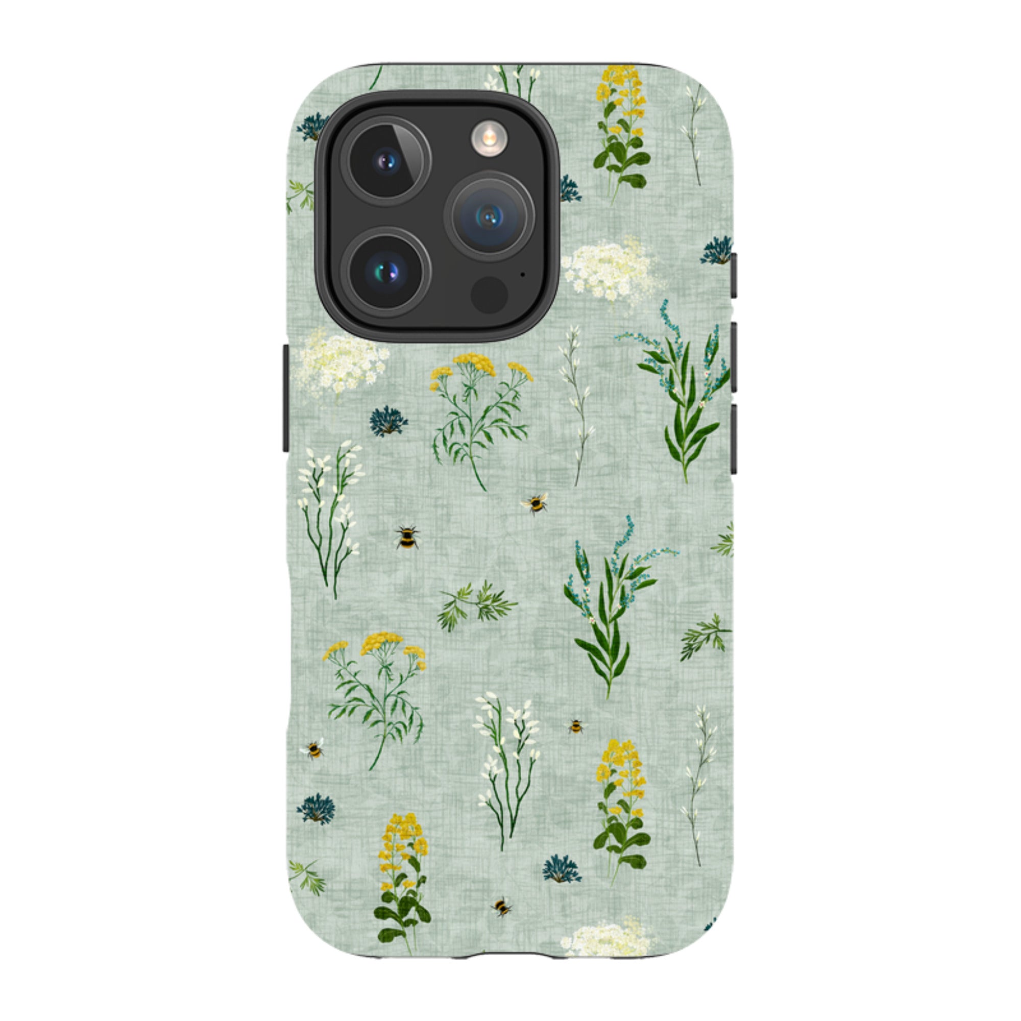 iPhone Tough Case - Song Bird Florals and Bees By Katherine Quinn