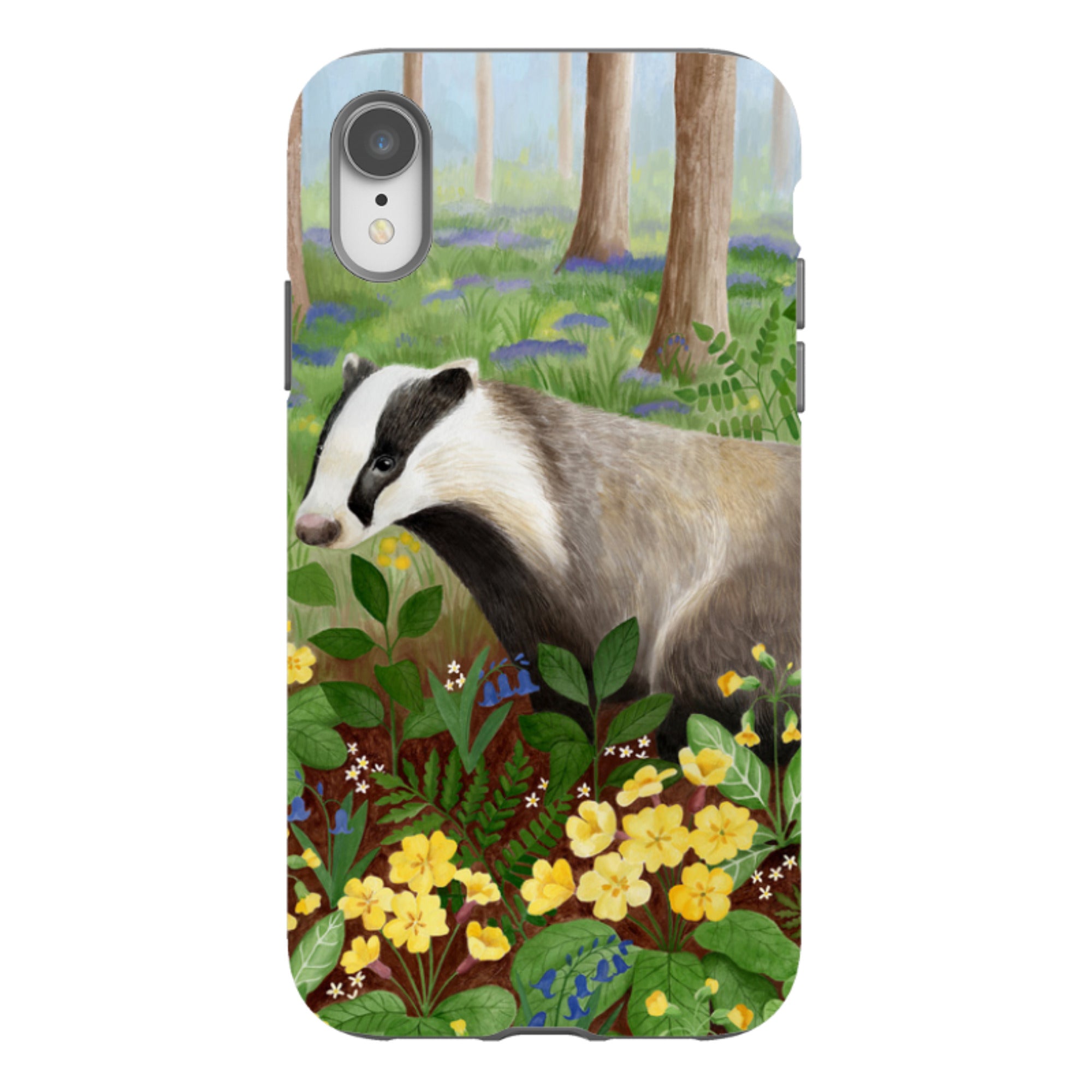 iPhone Tough Case - Bluebell Badger By Bex Parkin
