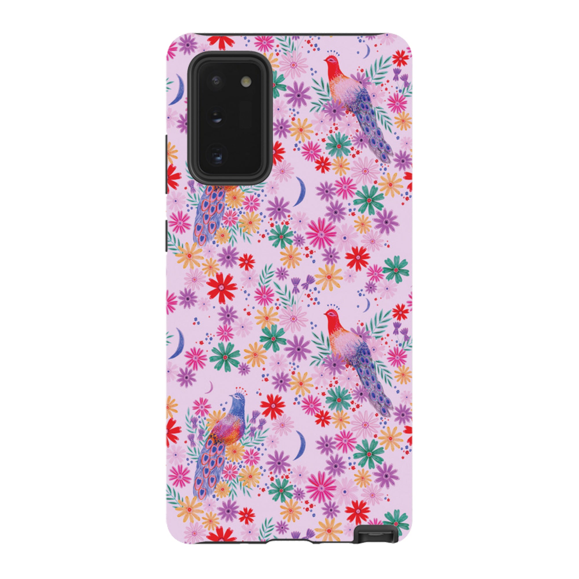Samsung Tough Case - Peacock Pattern Lilac By Lee Foster Wilson