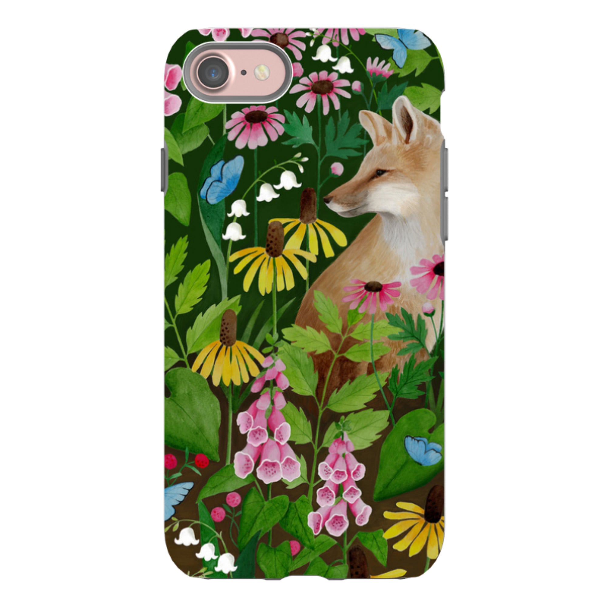 iPhone Tough Case - Fox And Foxgloves By Bex Parkin