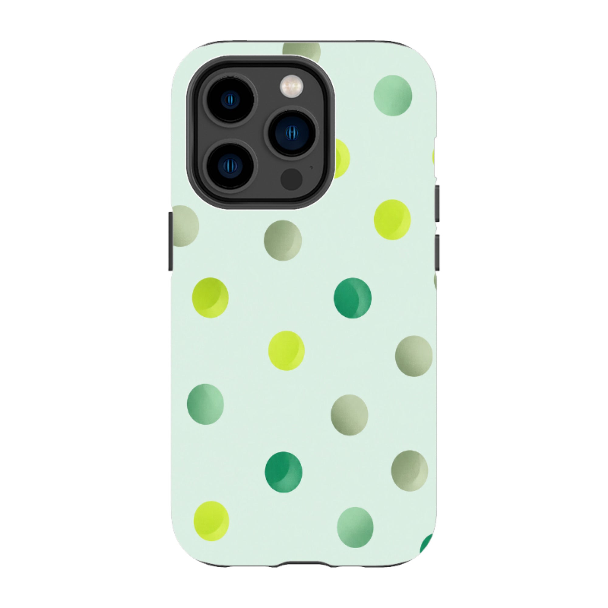 iPhone Tough Case - Mint Polka Dot